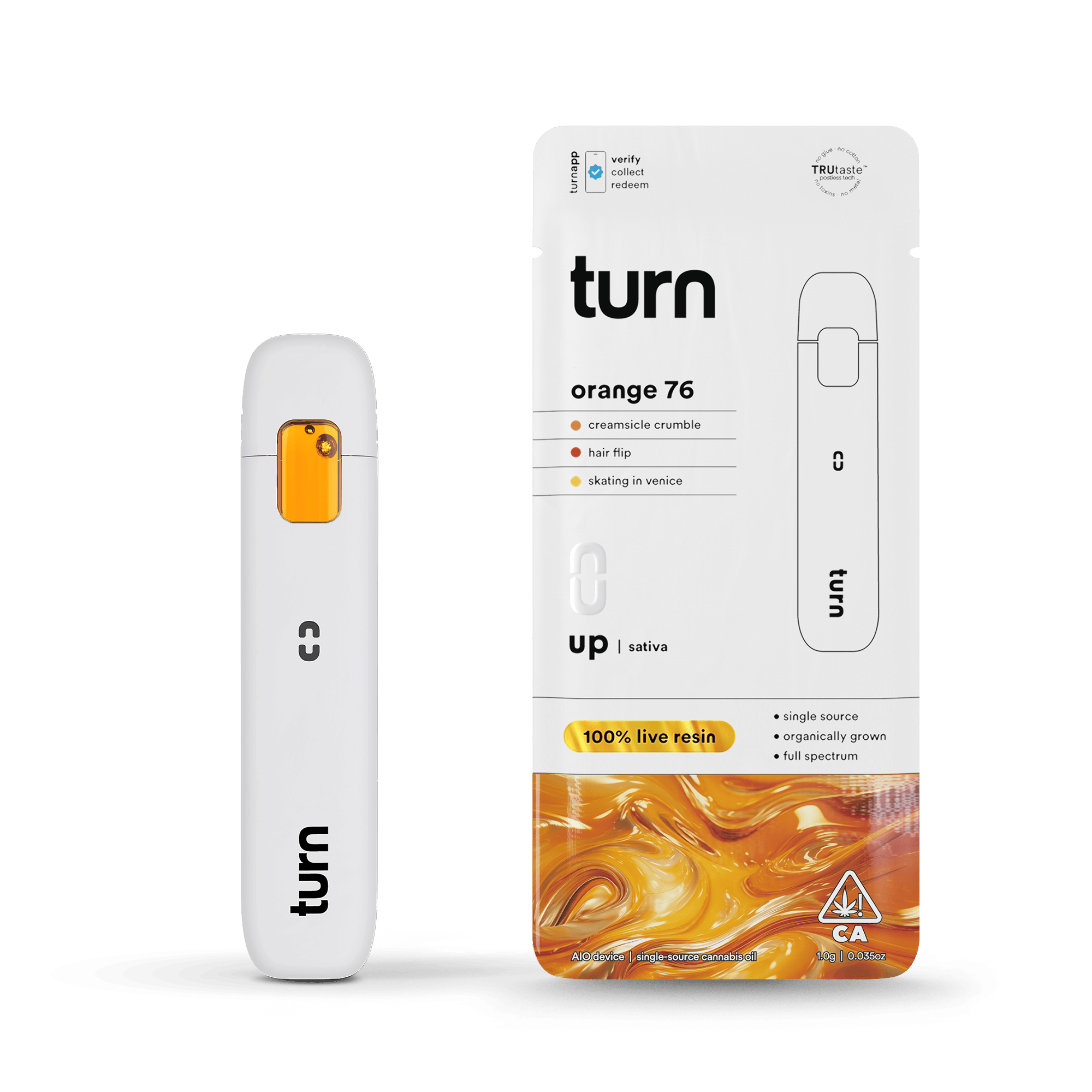 Orange 76 'Turn Up' Live Resin AIO 1g - Turn -  - $38 - Vapes