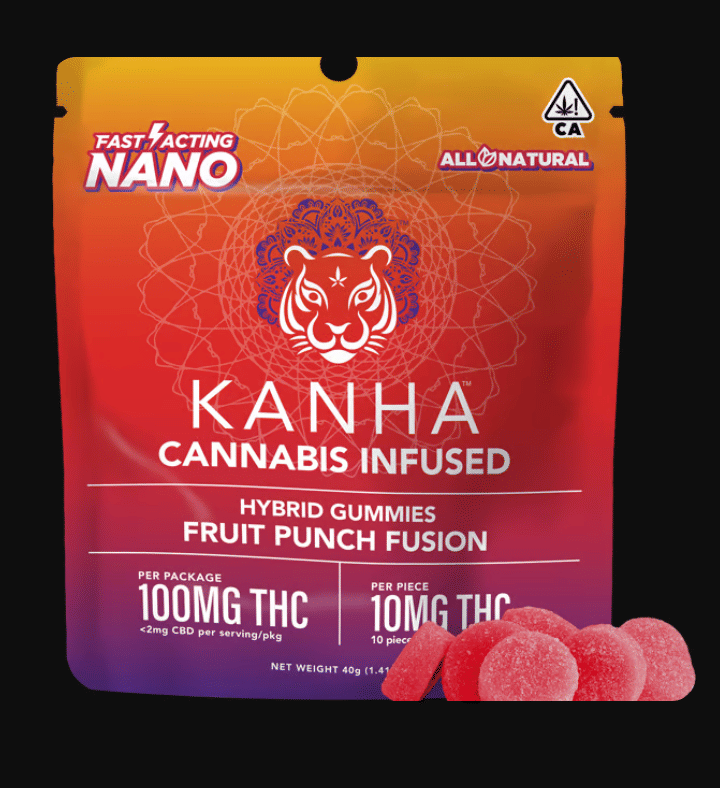 KANHA NANO Gummies - Fruit Punch Fusion - 100mg - Kanha -  - $16.99 - Edibles