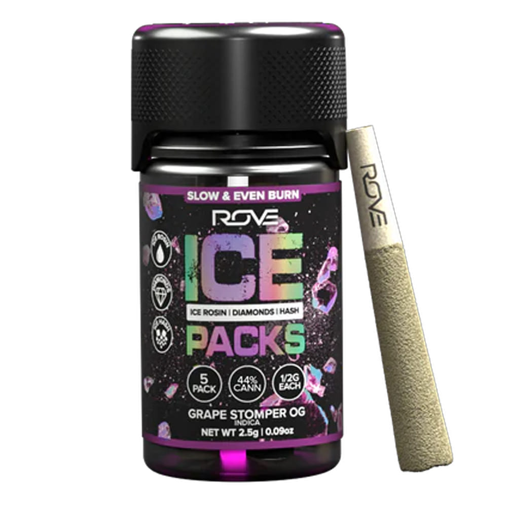 Grape Stomper - 5pk Hash & Diamond - Rove - Prerolls - $31 - Prerolls