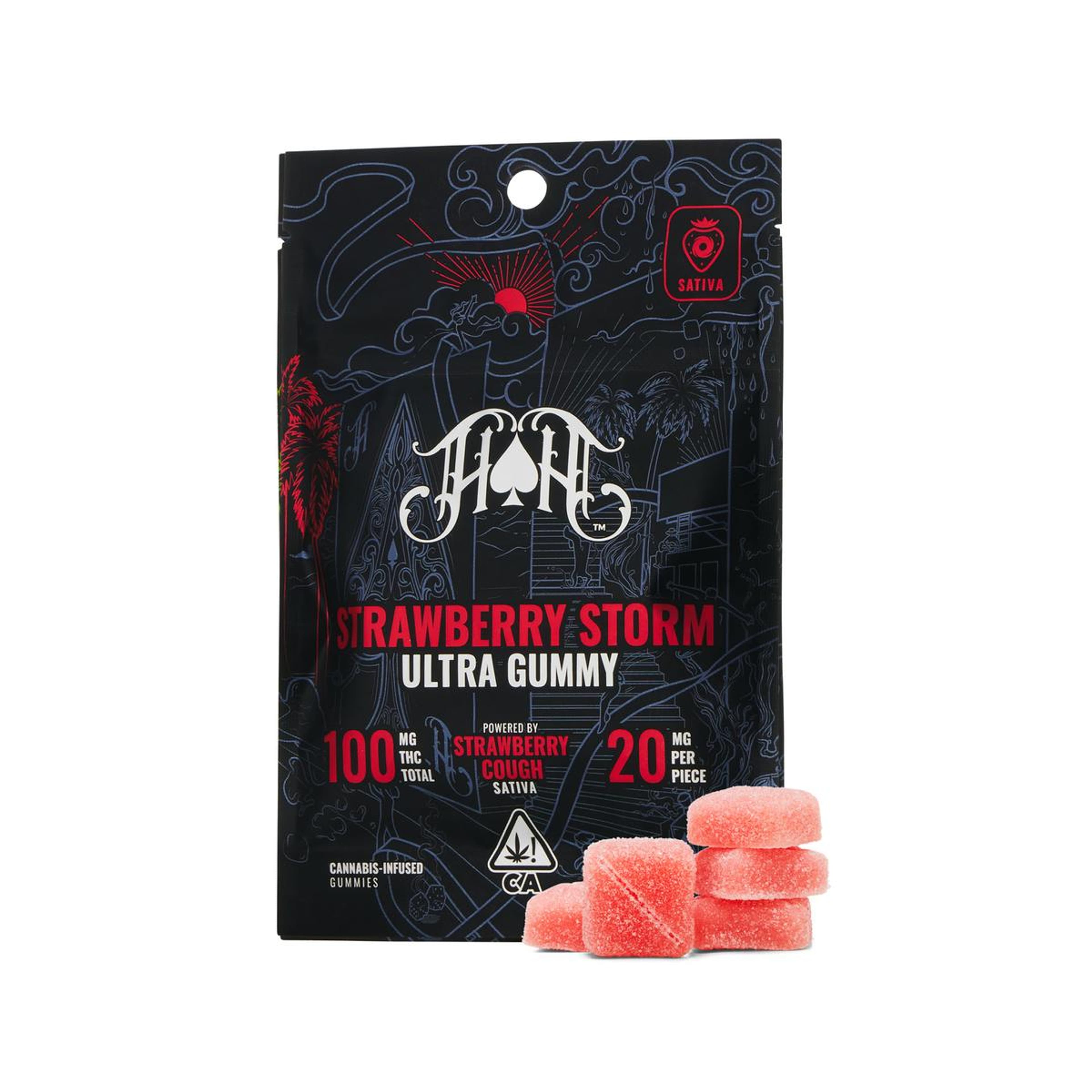Strawberry Storm Gummies - 100mg - Heavy Hitters - Strawberry Storm - $20 - Gummies