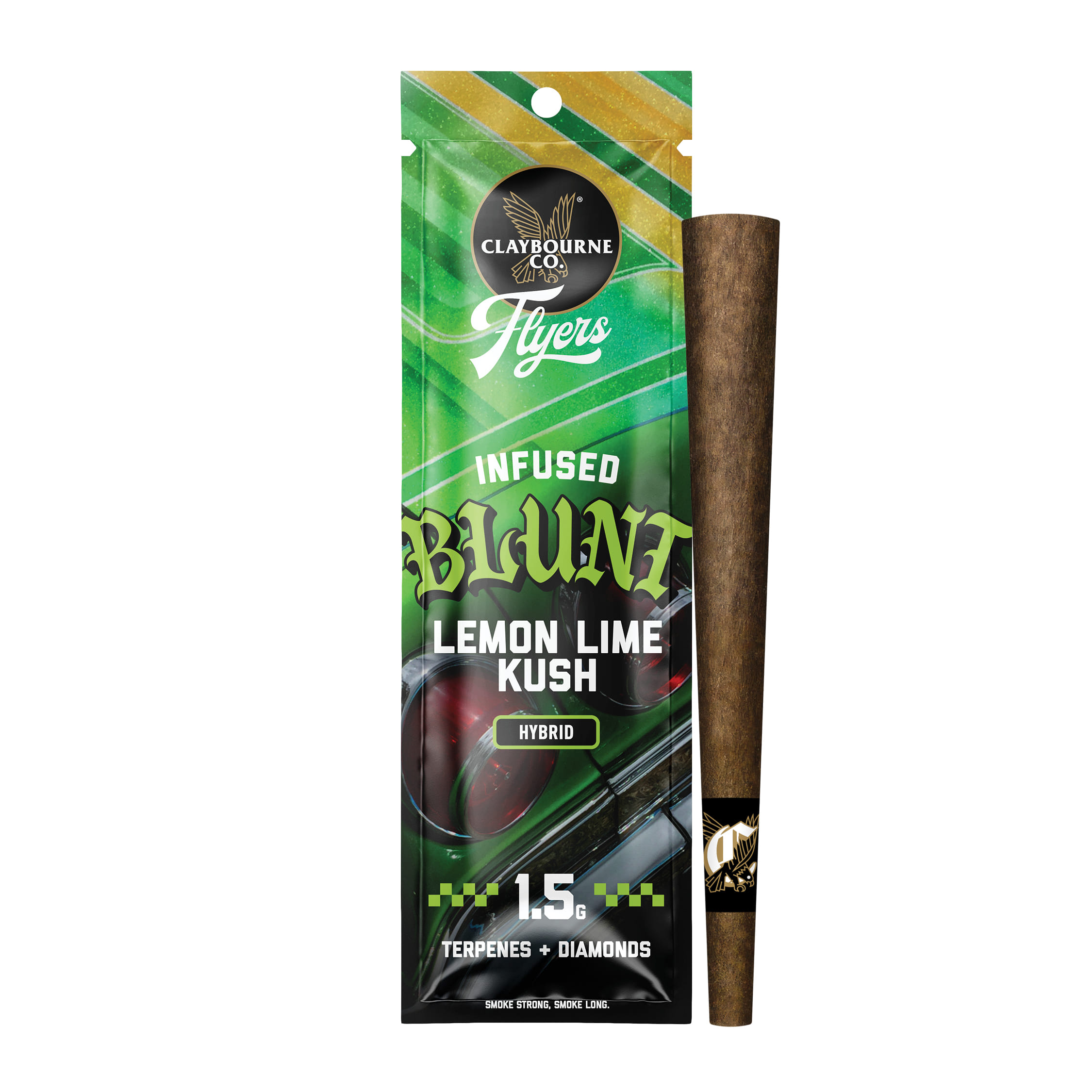 Lemon Lime Kush (H) 1.5g Infused Blunt - Claybourne Co. - Lemon Lime Kush (H) - $20 - Prerolls