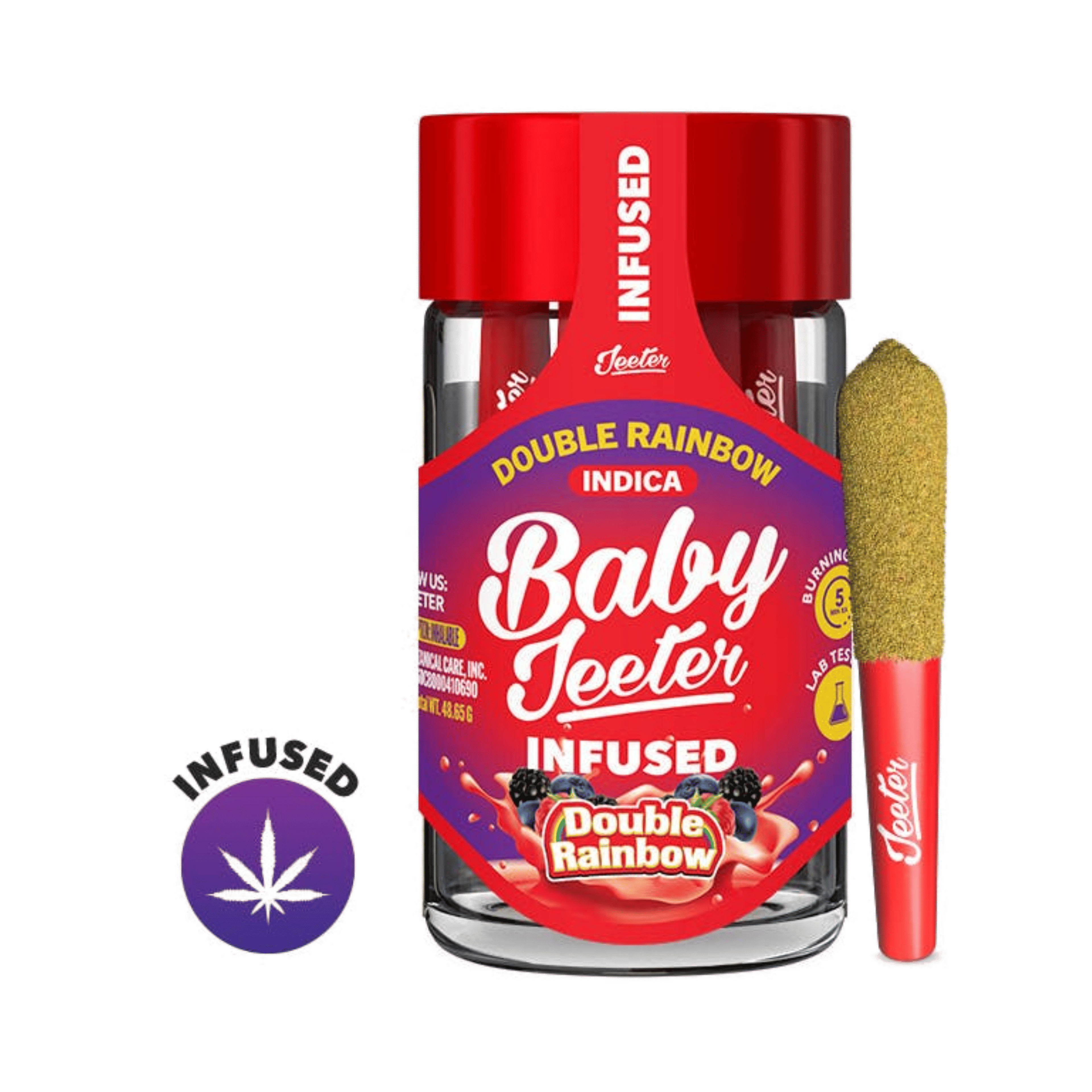 Double Rainbow - Baby Jeeter - Infused Pre-Rolls - Jeeter - 2.5g (5-Pack) - $39.99 - Infused Pre-Rolls