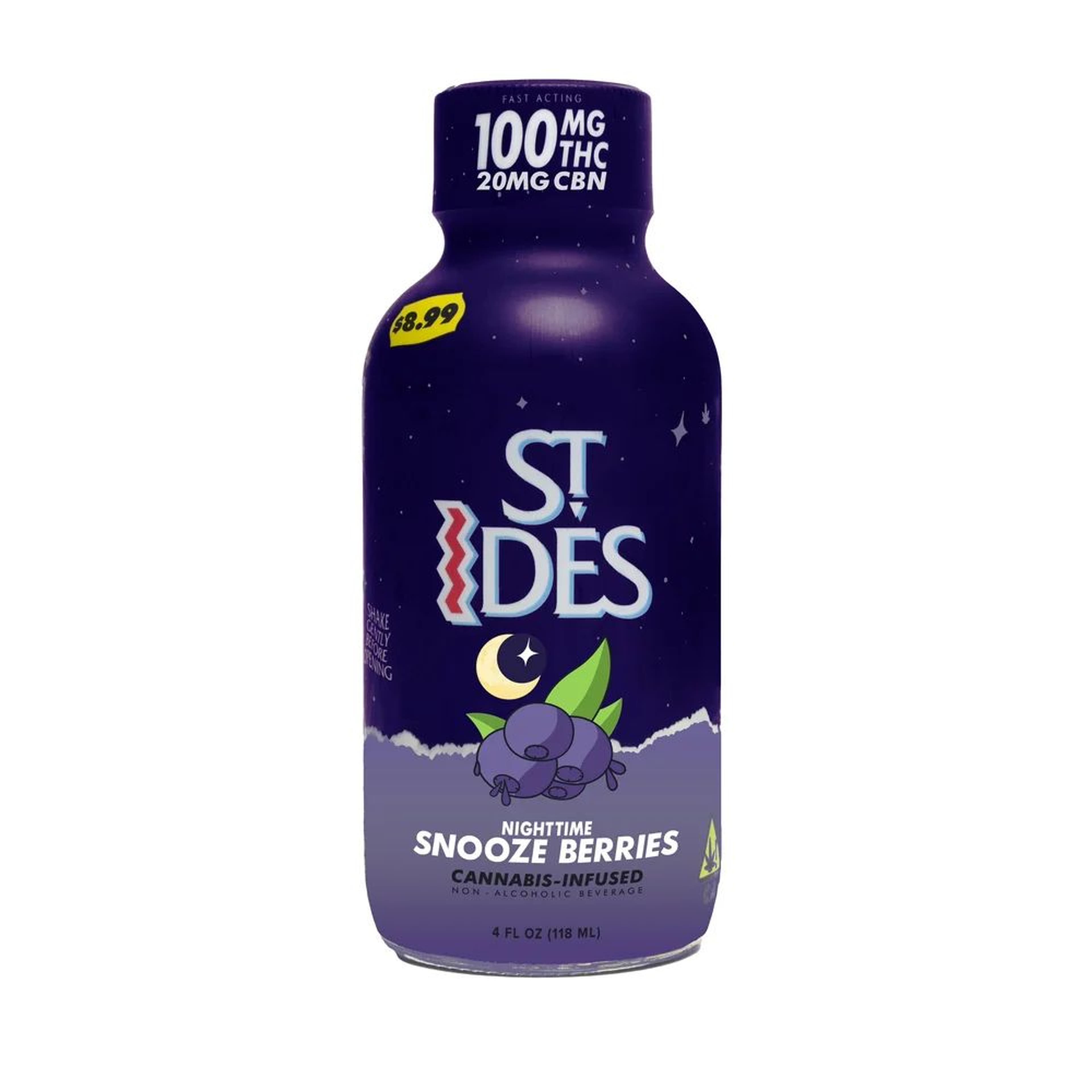 Snooze Berries - 4oz Shot - 100mg + 20mg CBN - St Ides - 4oz - Shot - $9 - Beverages