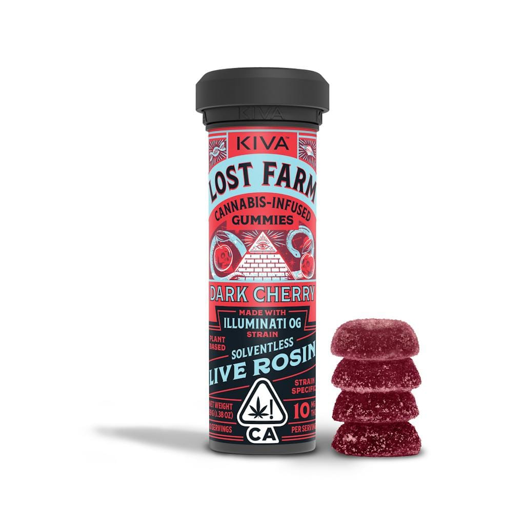 DARK CHERRY ILLUMINATI OG ROSIN 10 PK 100MG - LOST FARM -  - $17 - Edibles