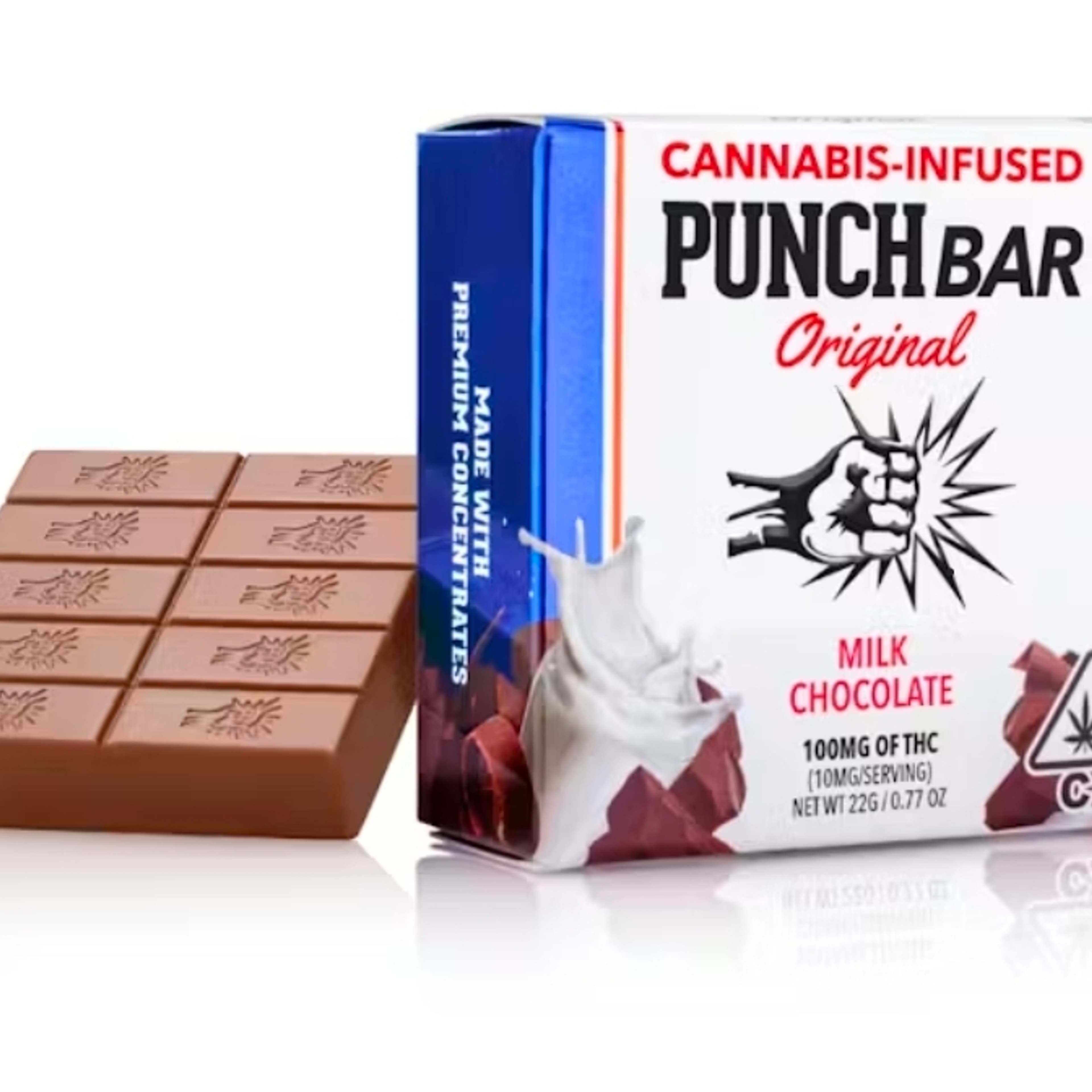 Punch Edibles - 100mg PunchBar - Milk Chocolate - - $12.99 - Edibles