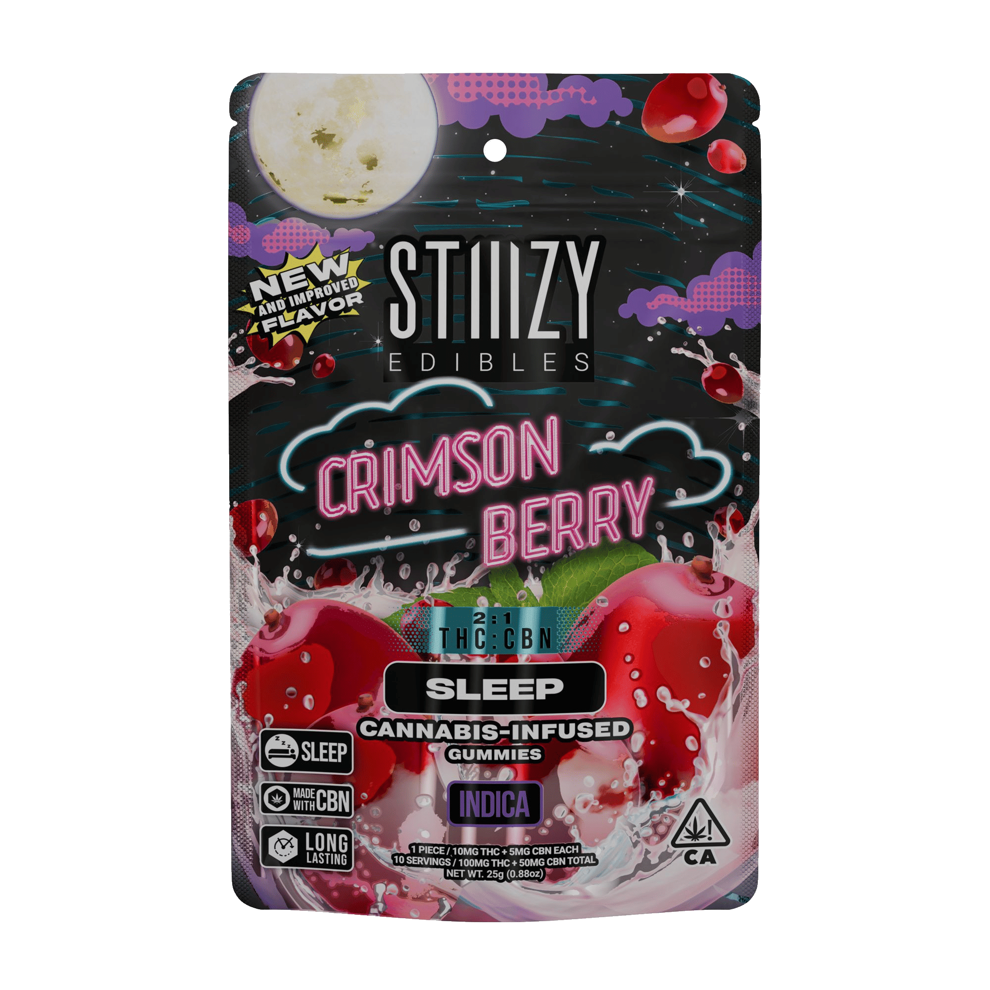 Crimson Berry 2:1 - THC:CBN Gummies - STIIIZY - 10 Gummies - $13.99 - Edibles
