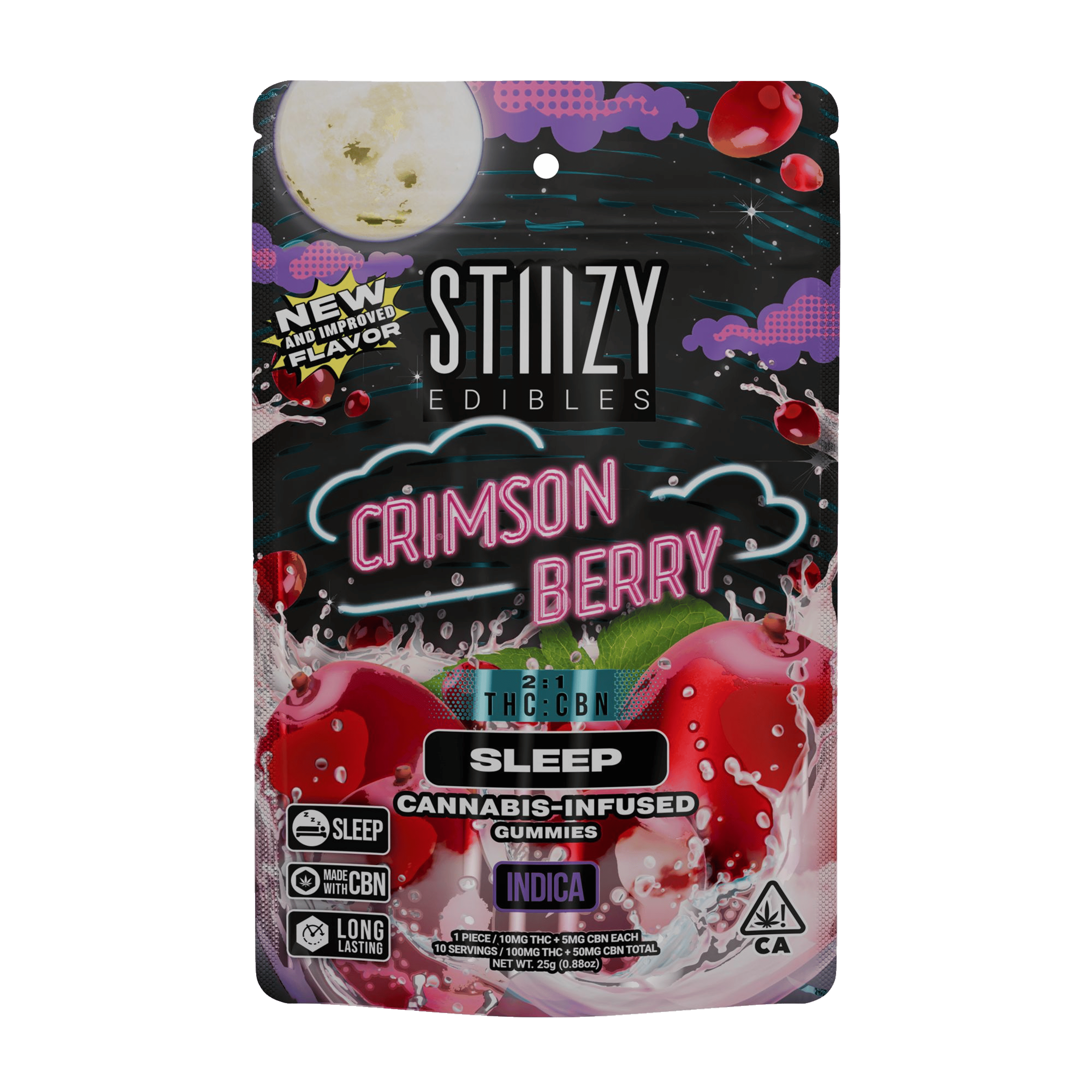 Crimson Berry 2:1 - THC:CBN Gummies - STIIIZY - 10 Gummies - $13.99 - Edibles
