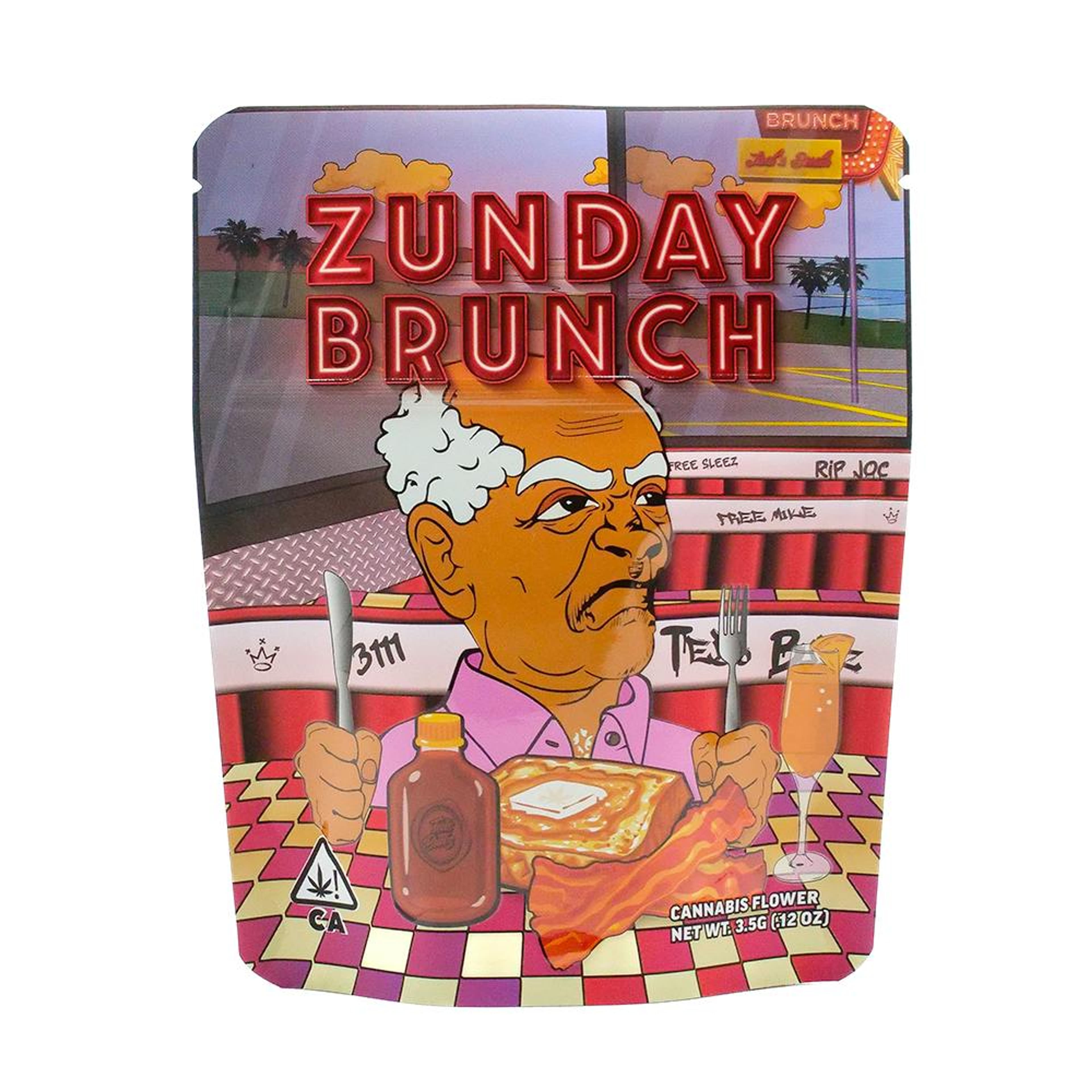 Zunday Brunch 34% - 3.5G *SPECIAL PRICING* - Teds Budz - Zunday Brunch (H) - $55 - Exotic Eighths - Buy 8 Mix & Match get 13.5% Off PLUS $.01 Punch T1 Rosin