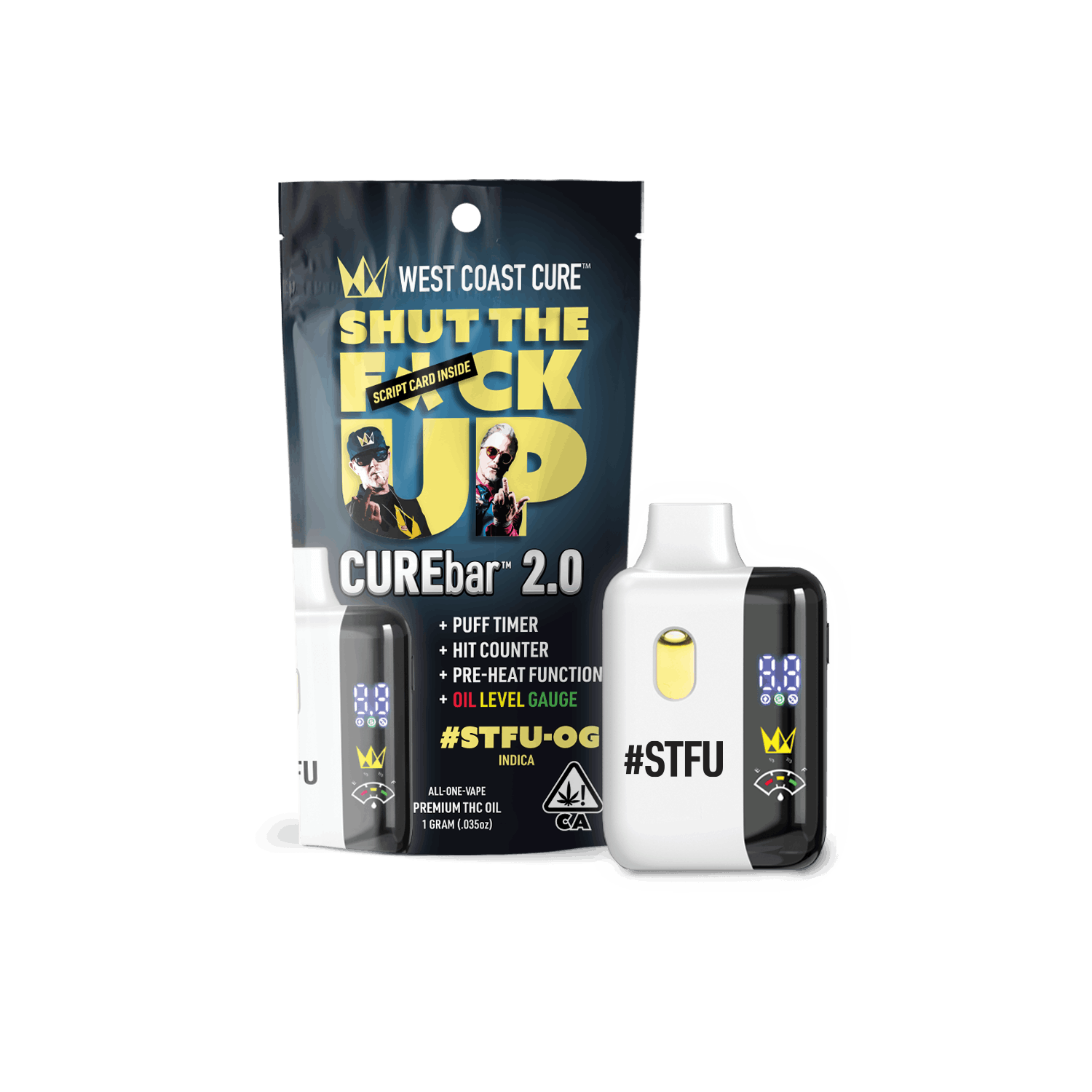 STFU OG - 1G AIO CUREbar 2.0 - West Coast Cure -  - $25.21 - Vapes