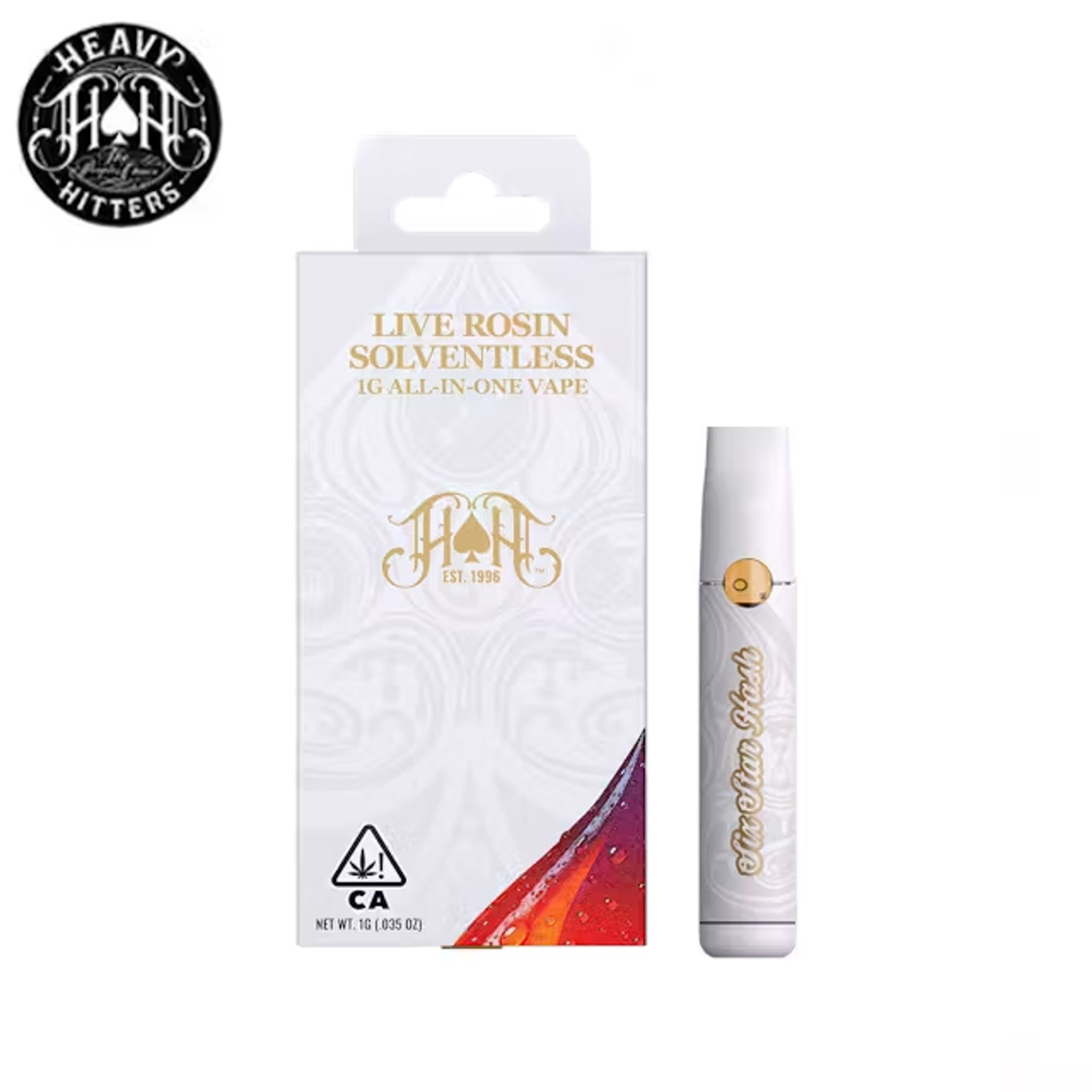Heavy Hitters AIO - Nigerian Haze - Live Rosin Vape - 1g - Heavy Hitters - Rosin AIO - $69.99 - Disposable Vape Pens (All In One)