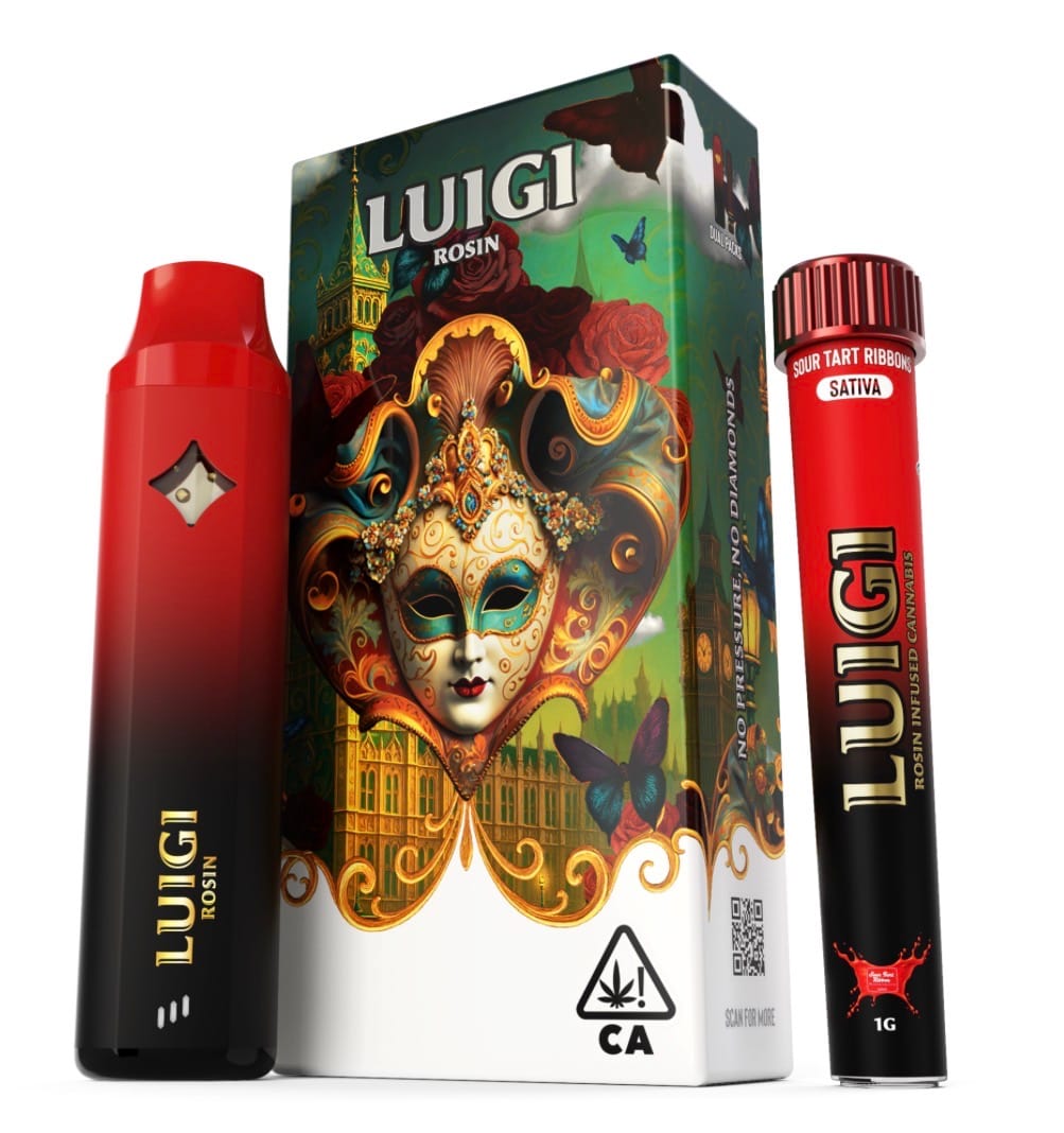 Luigi - Rosin Sour Tart Ribbons AIO 1g + Infused Bubble Hash Rosin Pre-Roll 1G PROMO - Luigi - Luigi - Rosin Sour Tart Ribbons AIO 1g + Infused Bubble Hash Rosin Pre-Roll 1G PROMO - $72 - Disposable
