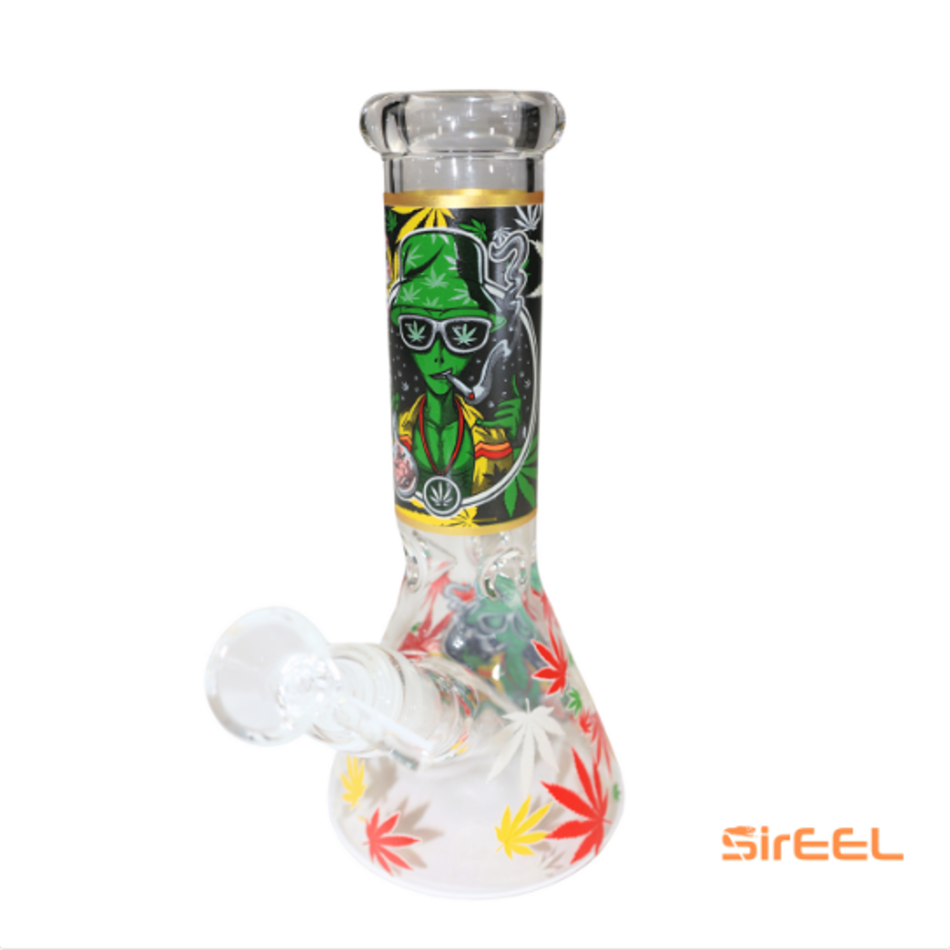 8" 420 Leaf EELien Beaker Bong with Bowl - SirEEL - - $28 - Accessories