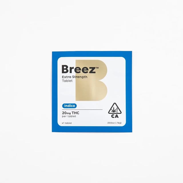 Breez - Extra Strength 20mg THC Tablet - Indica