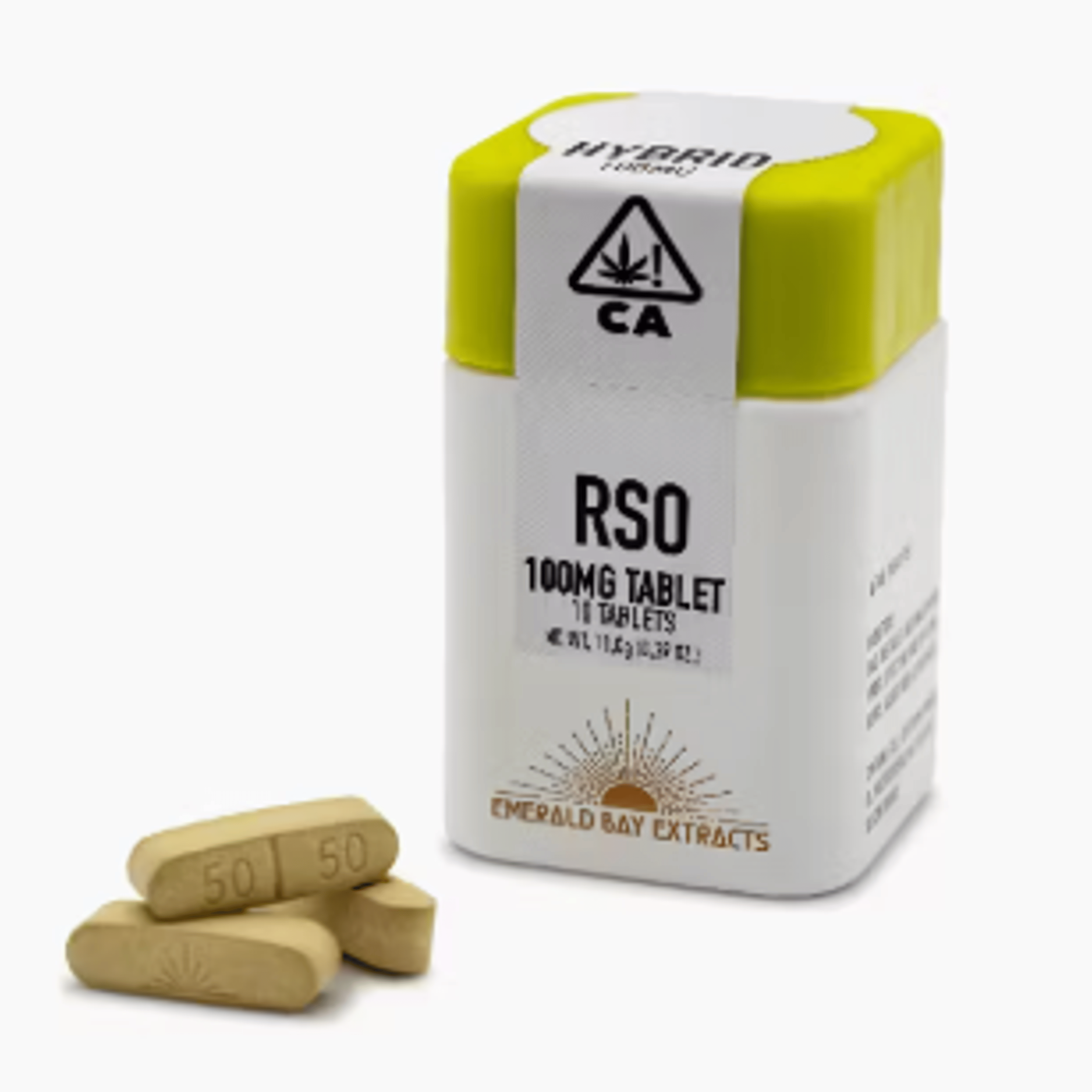 Emerald Bay: Gelato RSO Tablets (100mg each) - 1000mg - - Emerald Bay - - $50 - Capsules/Tablets