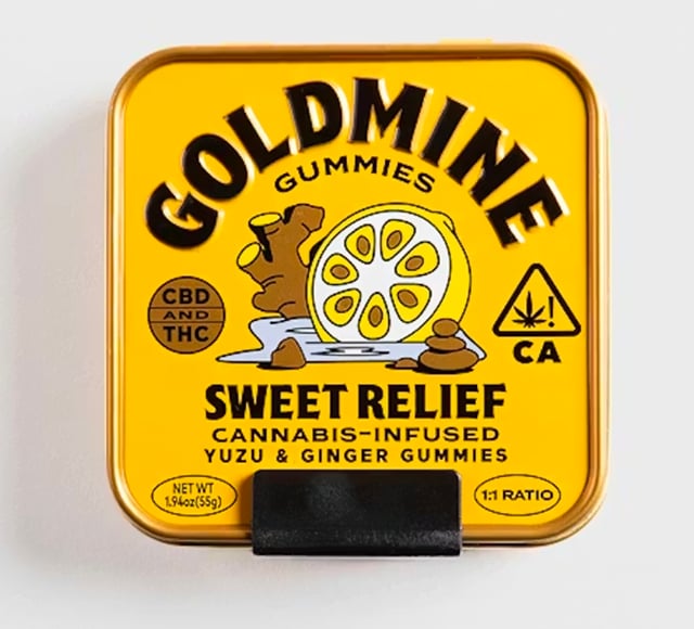Sweet Relief Yuzu & Ginger CBD Gummy Tin Single Unit (1-1 Ratio, 100 MG THC + 100 MG CBD)