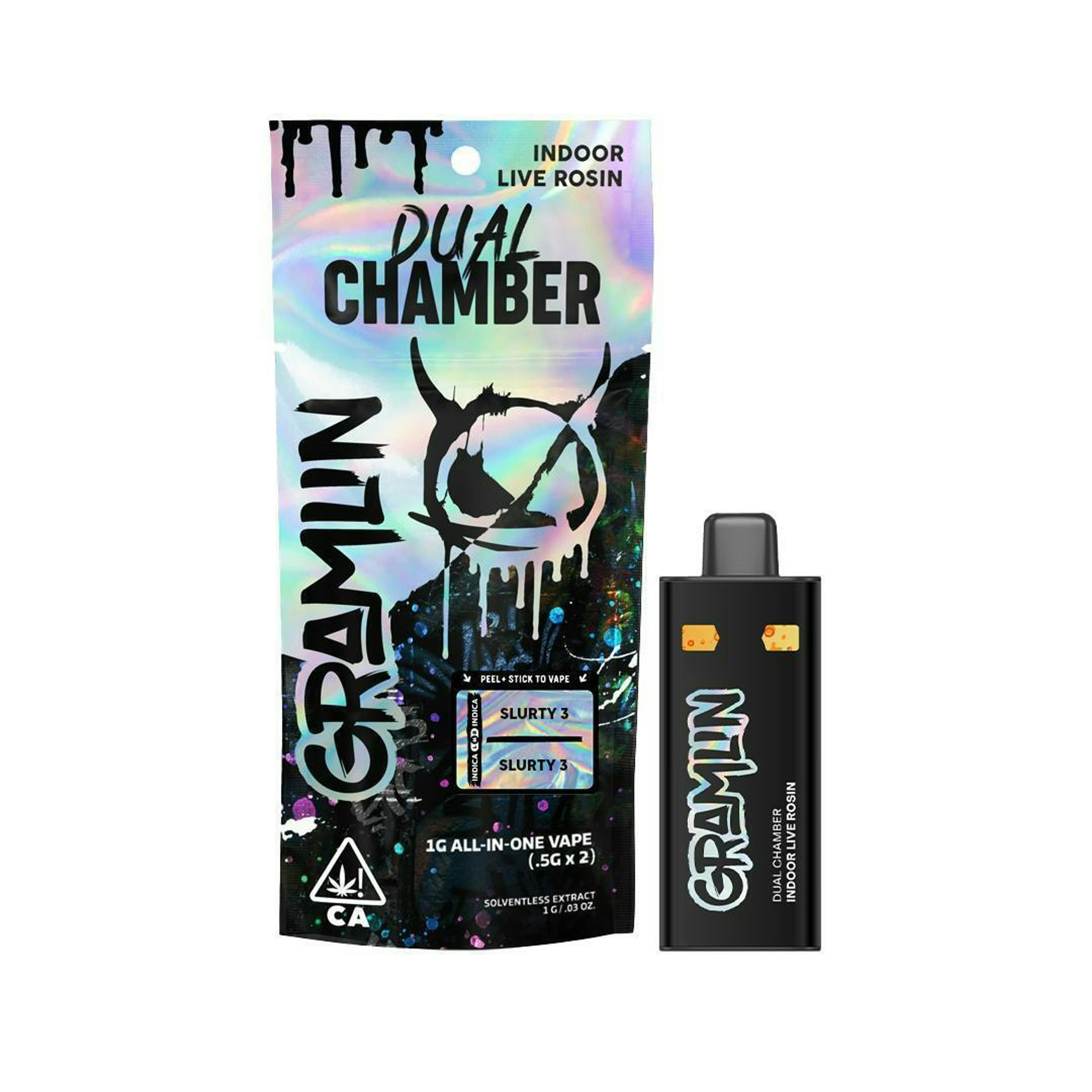 Slurty 3 - Dual Chamber Live Rosin AIO Vape 1g - Gramlin - - $50 - Vape Pens