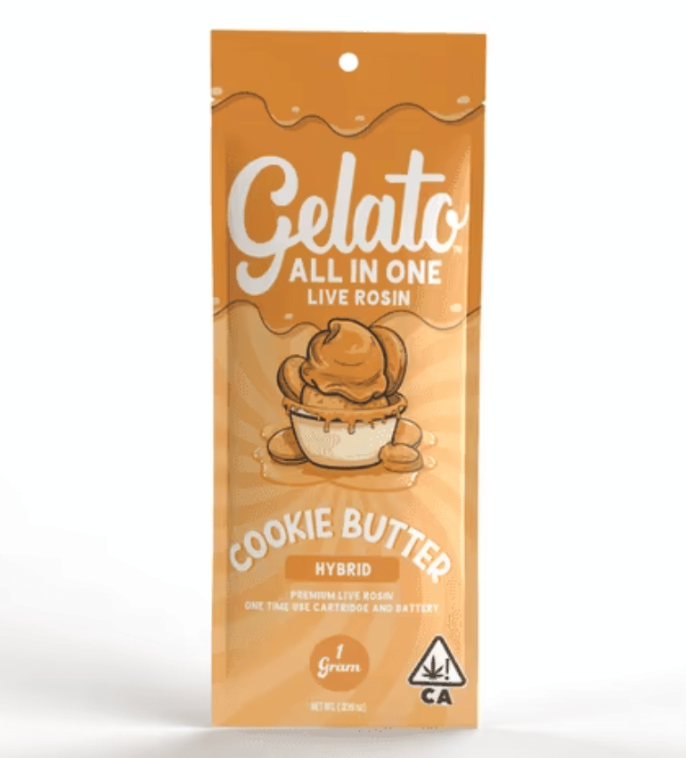 Gelato: Live Rosin - Cookie Butter 1g All-in-One - Gelato -  - $48 - All-In-One Pens