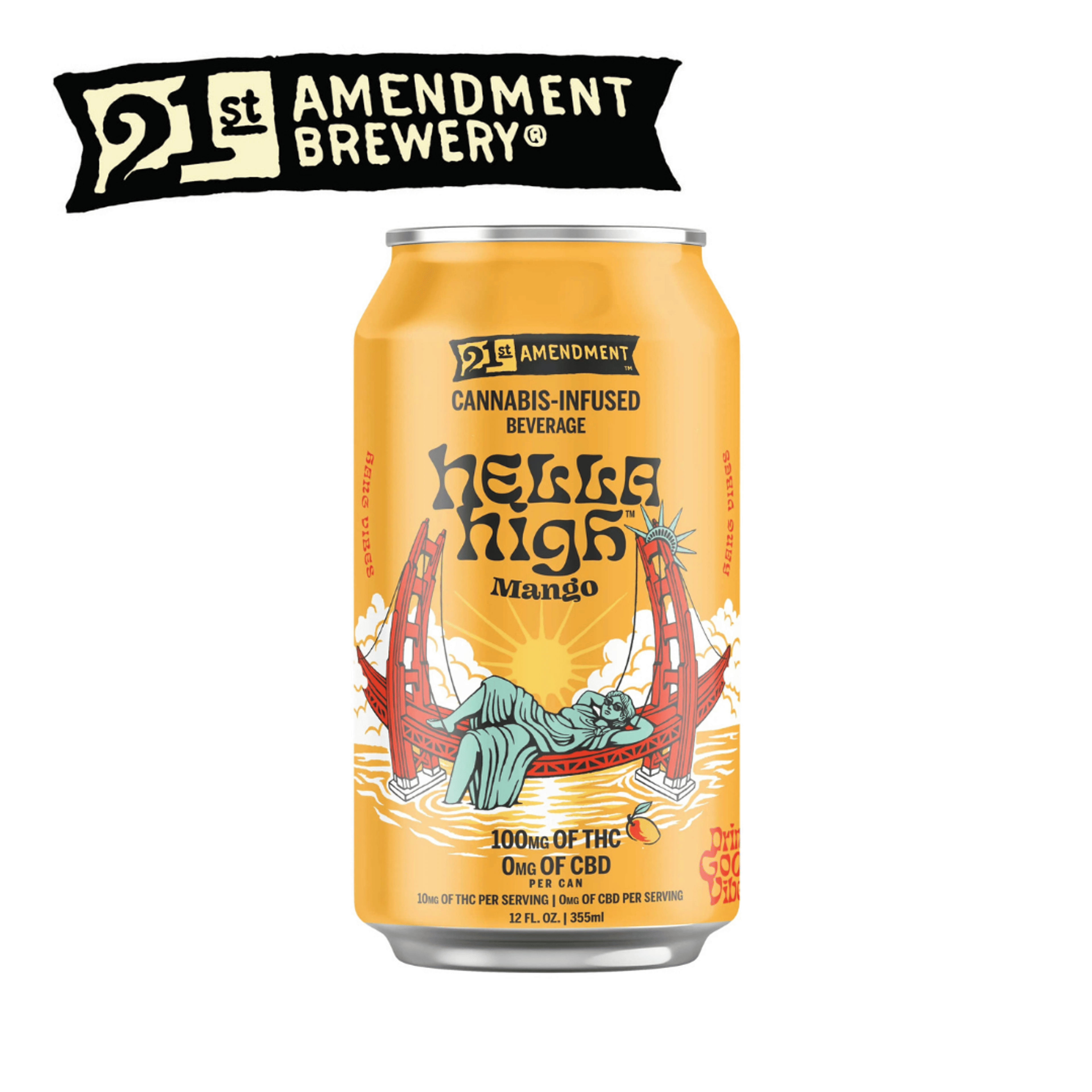 Hella High - Mango - 12 fl oz - 100mg - 21st Amendment - Mango Soda - $7.99 - Beverages