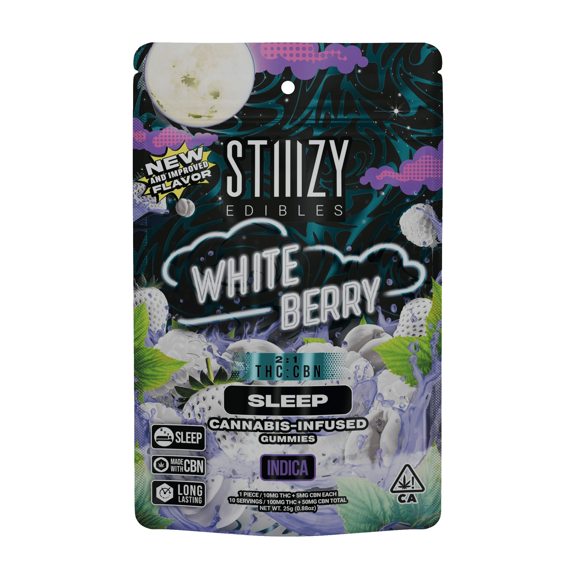 White Berry 2:1 - THC:CBN Gummies - STIIIZY - 10 Gummies - $13.99 - Edibles