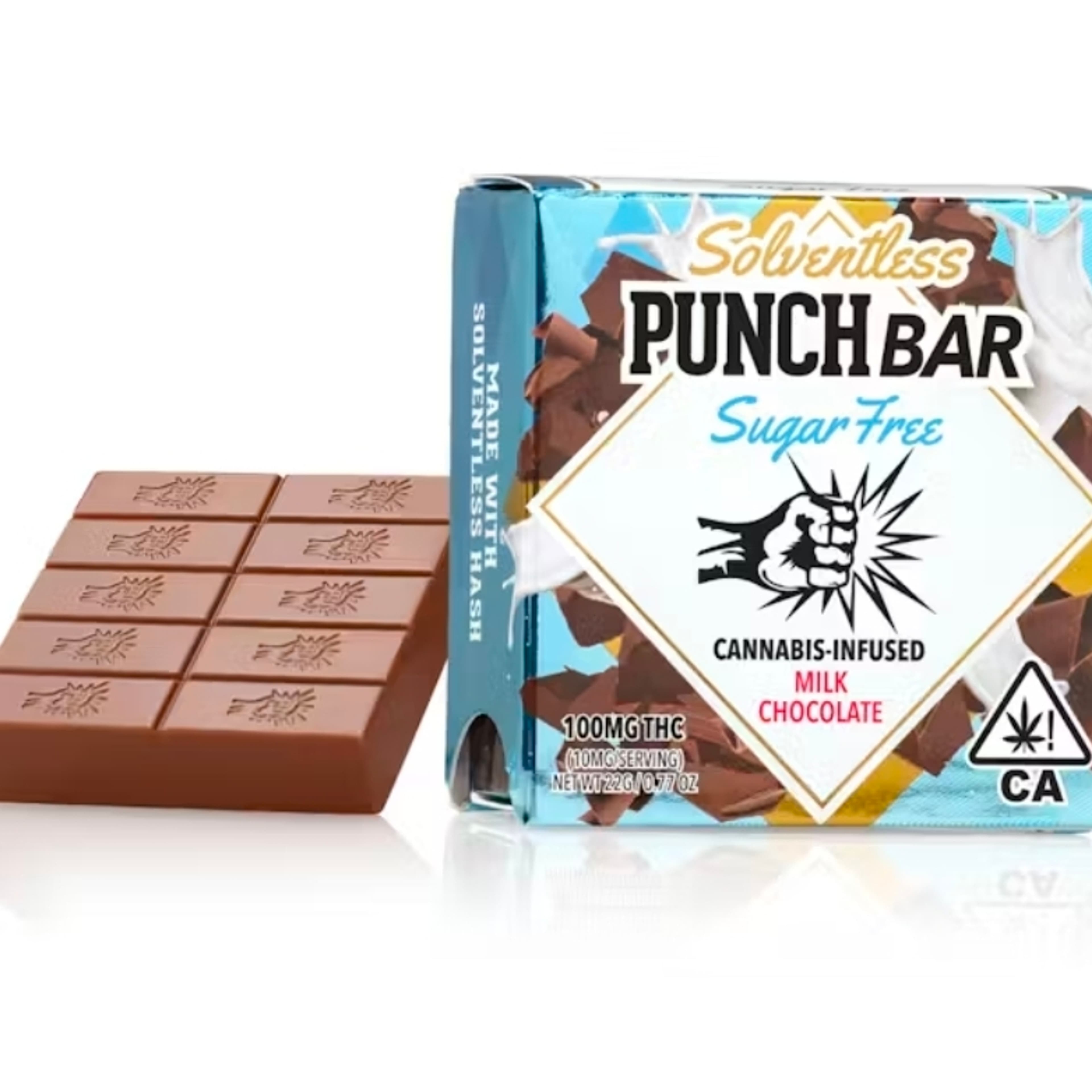 Punch Edibles - 100mg Solventless Punchbar - Sugar-Free Milk Chocolate - - $12.99 - Edibles
