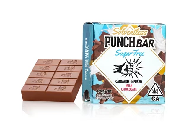 Punch Edibles - 100mg Solventless Punchbar - Sugar-Free Milk Chocolate
