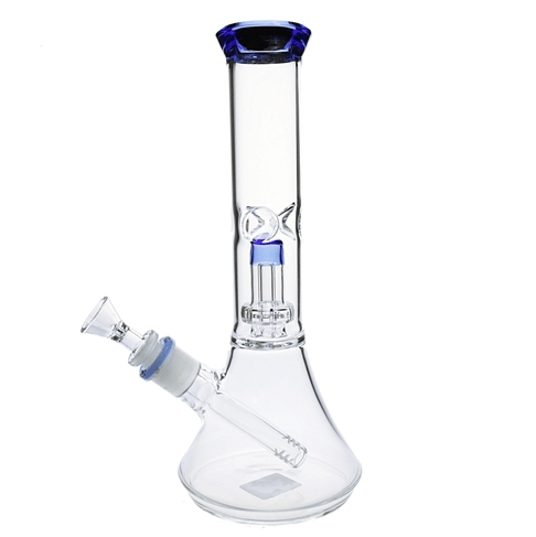 14" Beaker Bong w/ Showerhead Perc & Diamond Shaped Lip - The Showcase - 14" Bong with Perc - $85 - Accessories