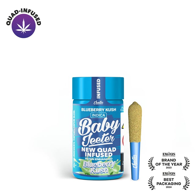 Blueberry Kush | 2.5g | 5pk Quad Infused PreRolls