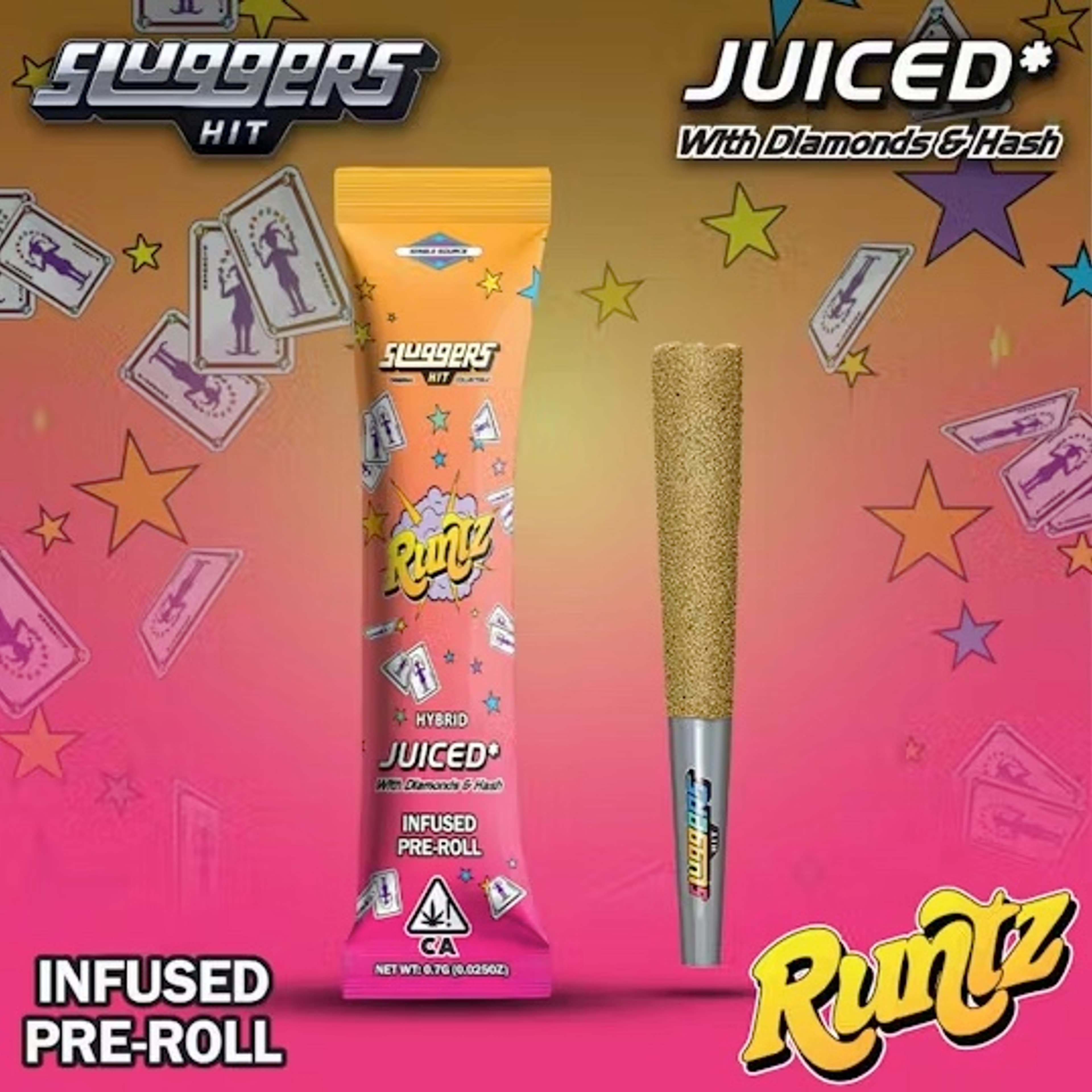 Runtz - .7g Infused Preroll - Sluggers - Preroll - $8 - Infused Pre-Rolls