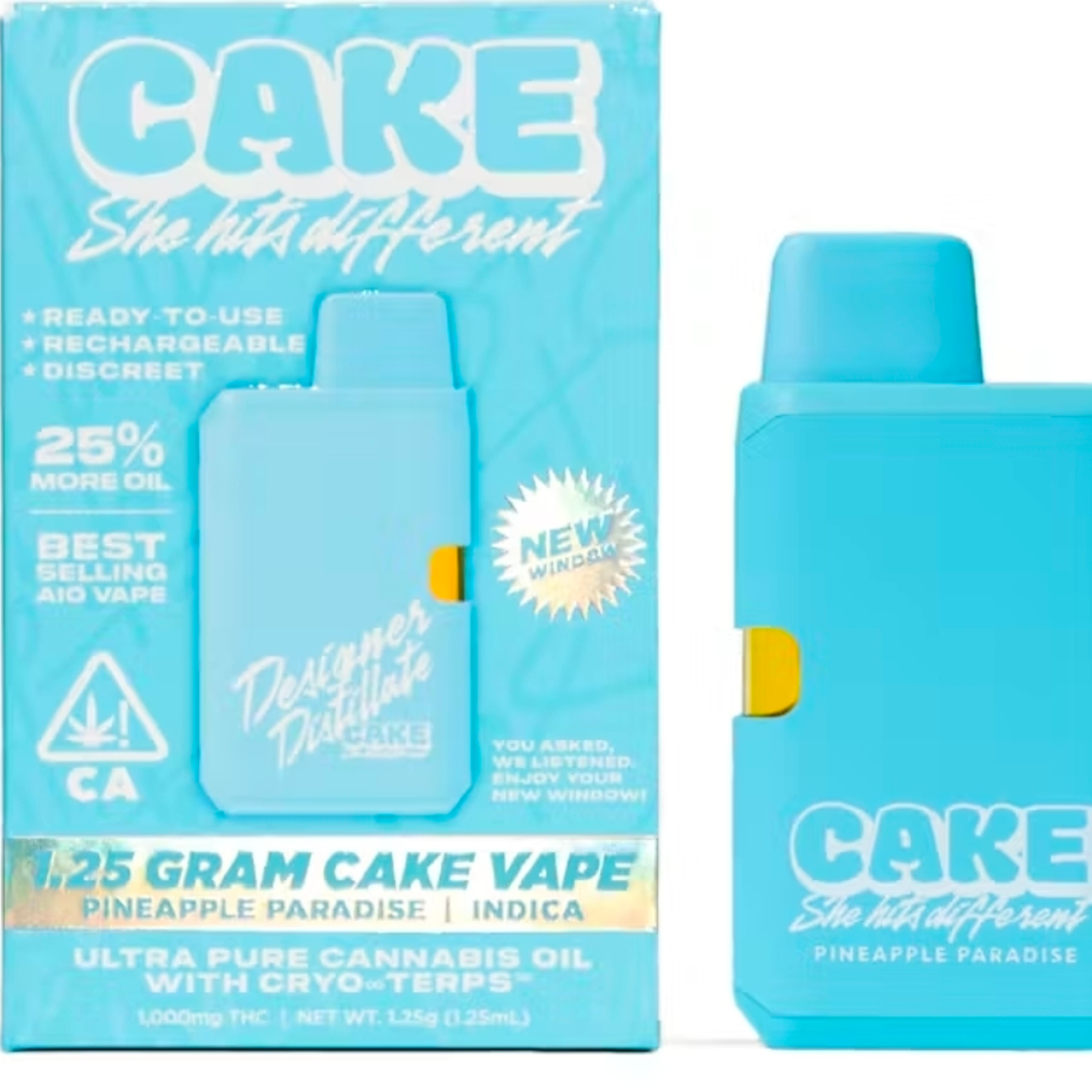 CAKE - 1.25 gram Rechargeable - Pineapple Paradise - - $40.99 - Vape