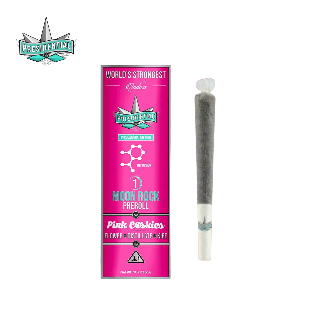 Presidential x THC Design - Pink Cookies - Moon Rock Pre-Roll - 1g - Presidential -  - $12.99 - Pre-Rolls