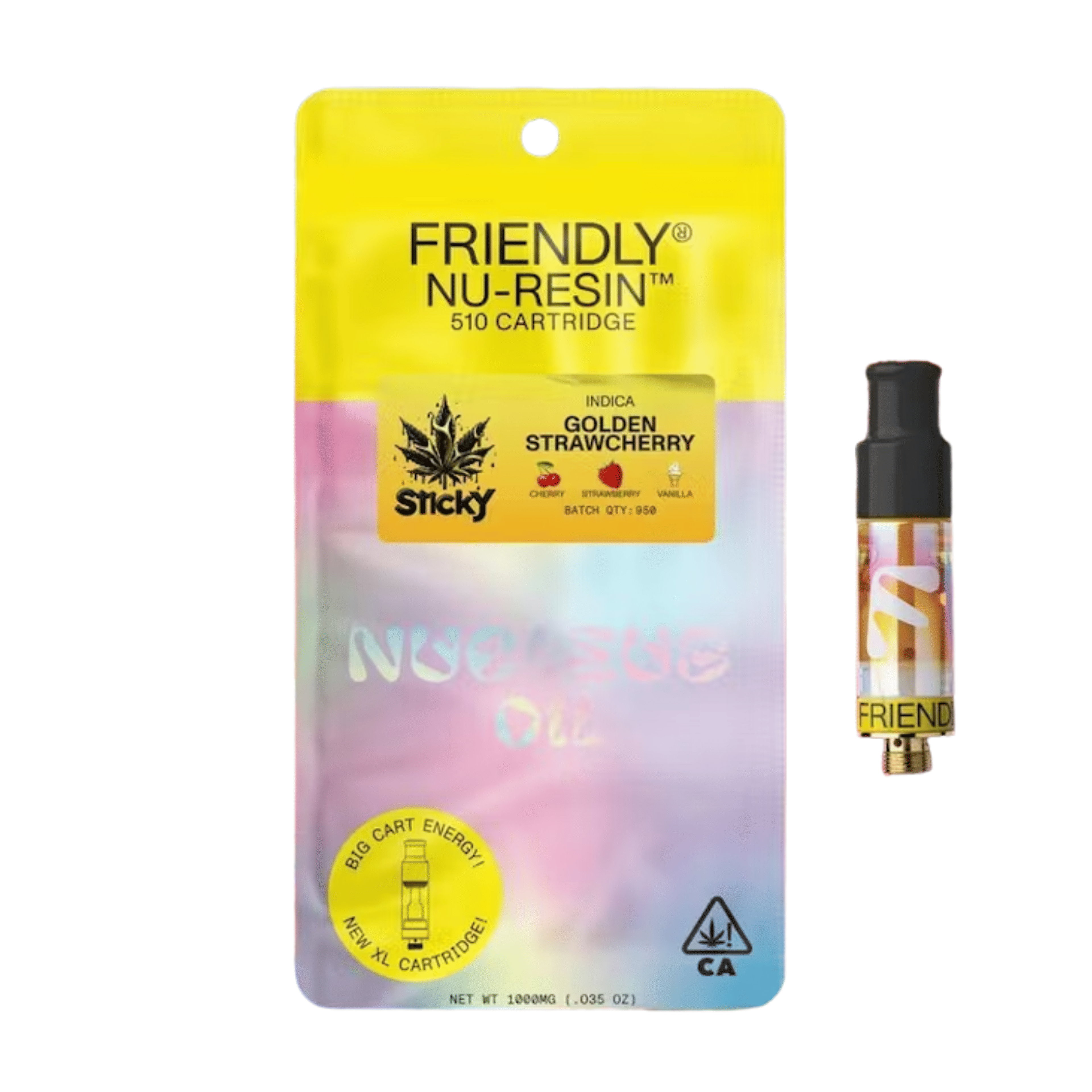Golden Strawcherry Nu-Resin Cart 1g - Friendly Brand - - $50 - Vapes