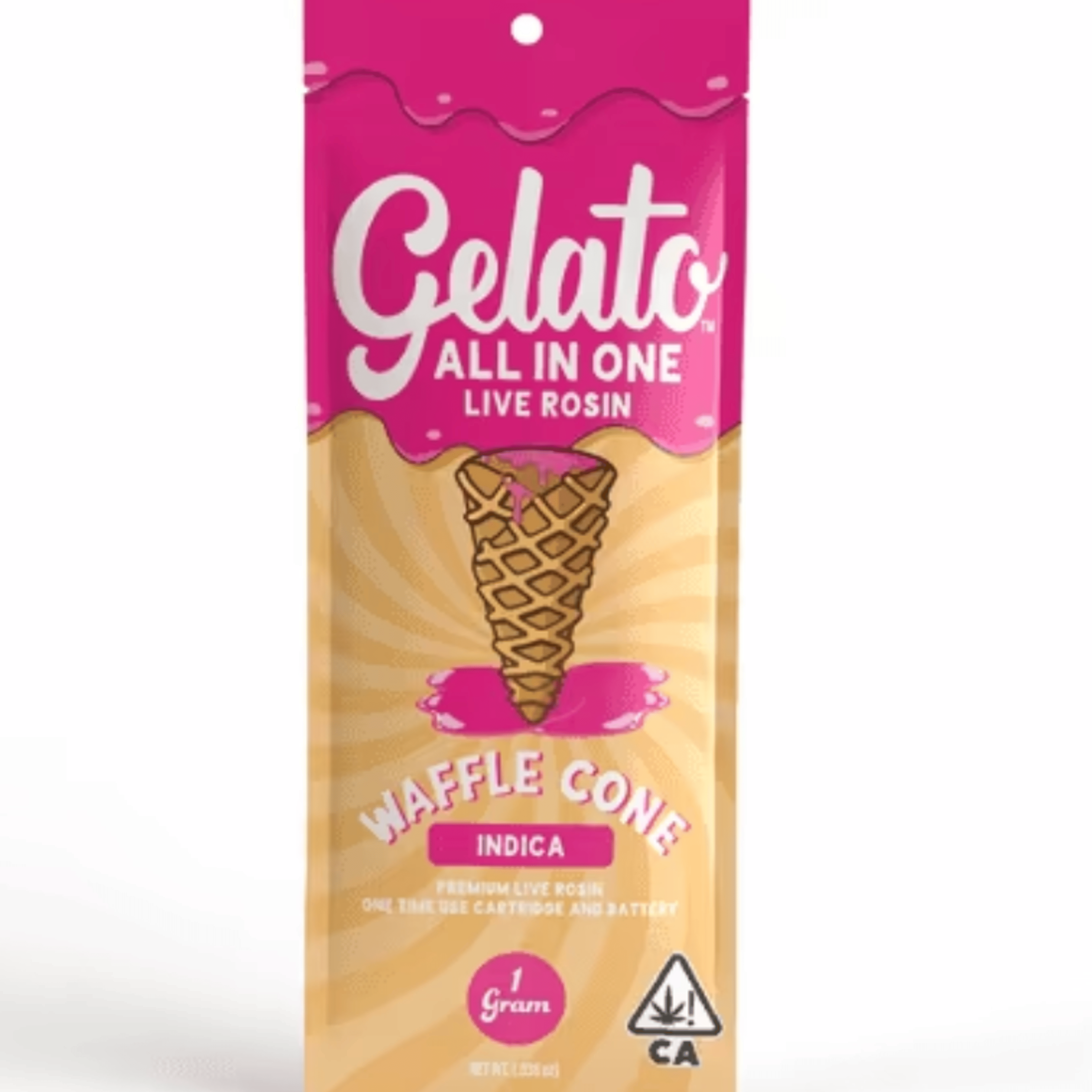 Gelato: Live Rosin - Waffle Cone 1g All-in-One - Gelato - - $48 - All-In-One Pens