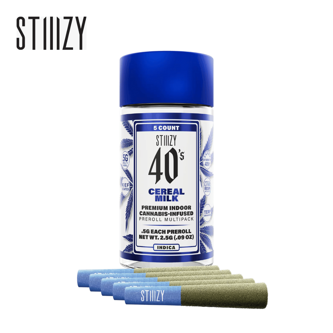 Stiiizy 40's - Cereal Milk - 5 Infused Pre-Roll Pack - 2.5g - Stiiizy - Cereal Milk - $24.99 - Pre-Roll Packs