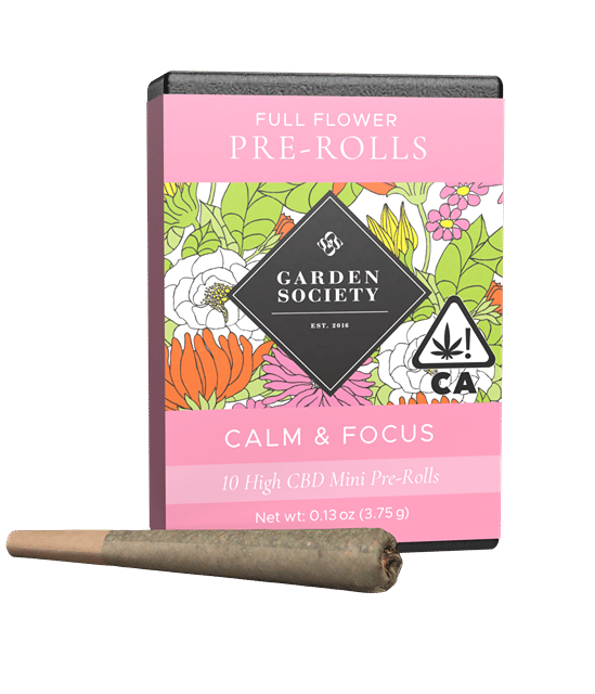 PEAR BLOSSOM | CBD | 10-PK CALM & FOCUS PRE-ROLL ROSETTES | GARDEN SOCIETY