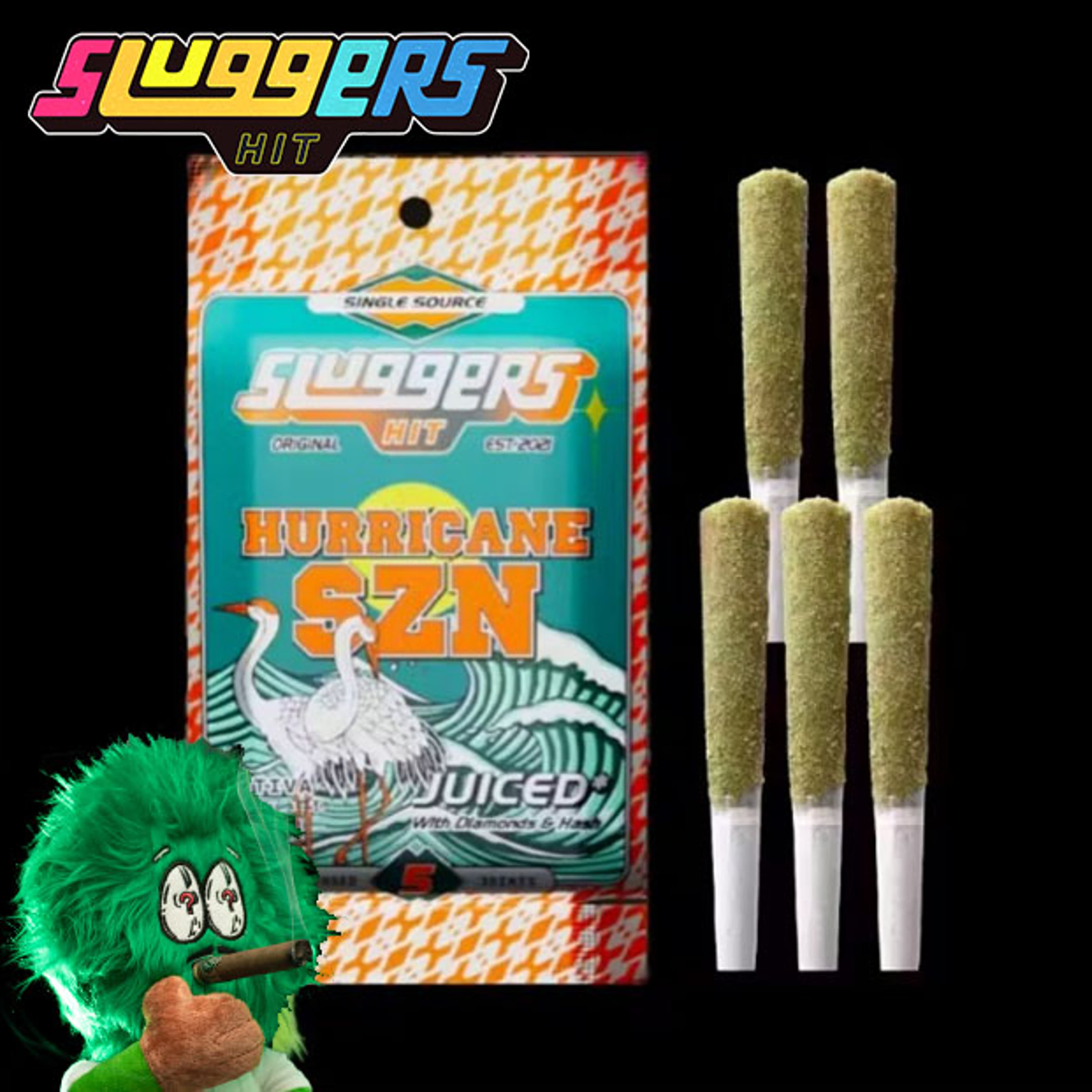 Sluggers - Hurricane SZN - Infused Pre-Rolls - 5 Pack - 3.5g - Sluggers - Hurricane SZN - $35.99 - Pre-Roll Packs