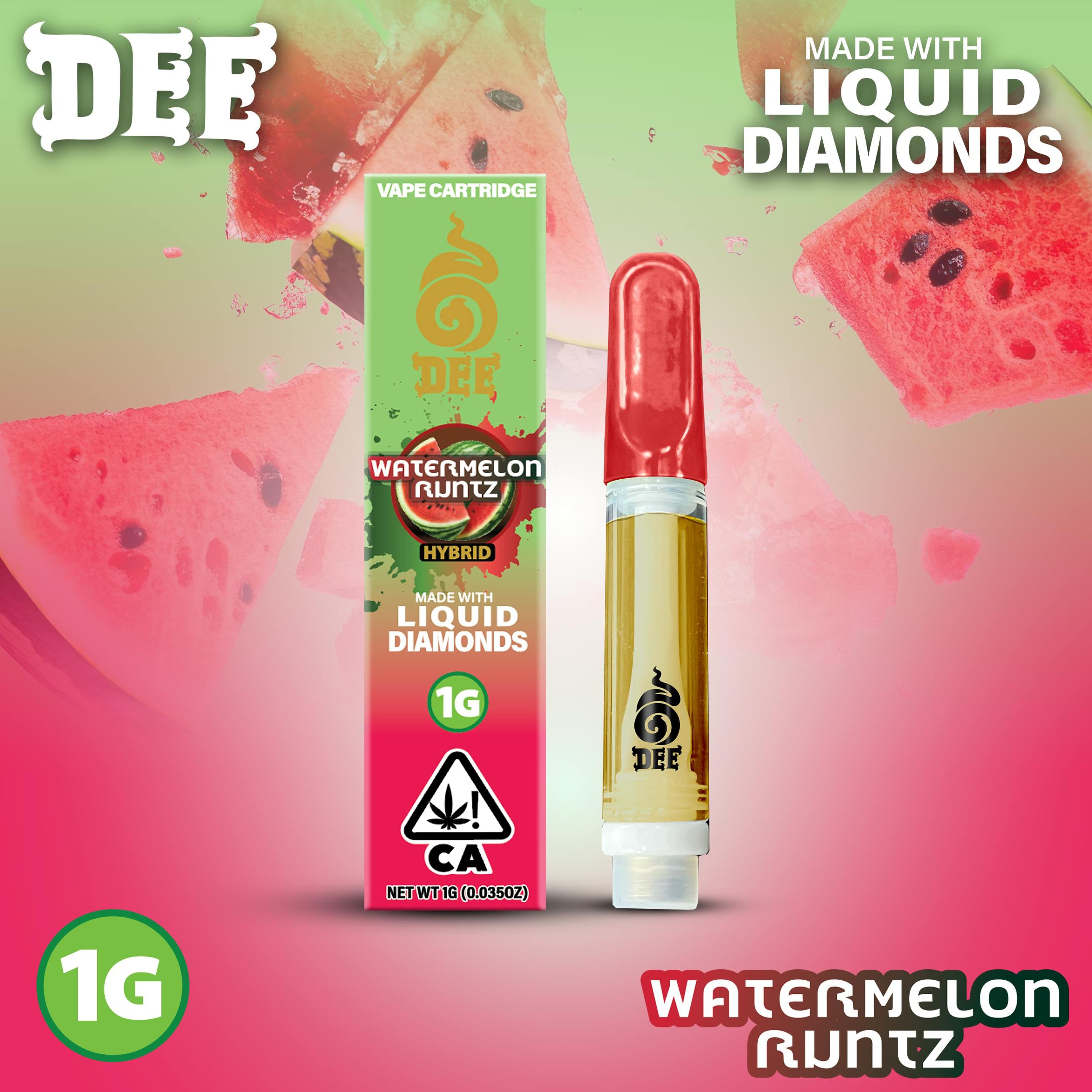 Watermelon Runtz - 1G Cart - Dee Thai - Watermelon Runtz (H) - $18 - Cartridges