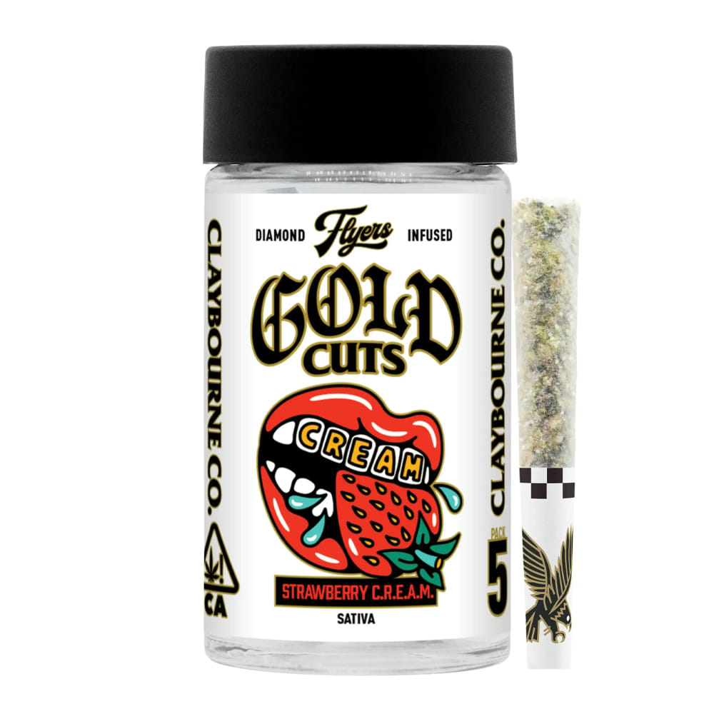 Strawberry C.R.E.A.M (S) Diamond Infused 5pk - Claybourne Co. - Strawberry C.R.E.A.M (S) - $29 - Pre-Rolls
