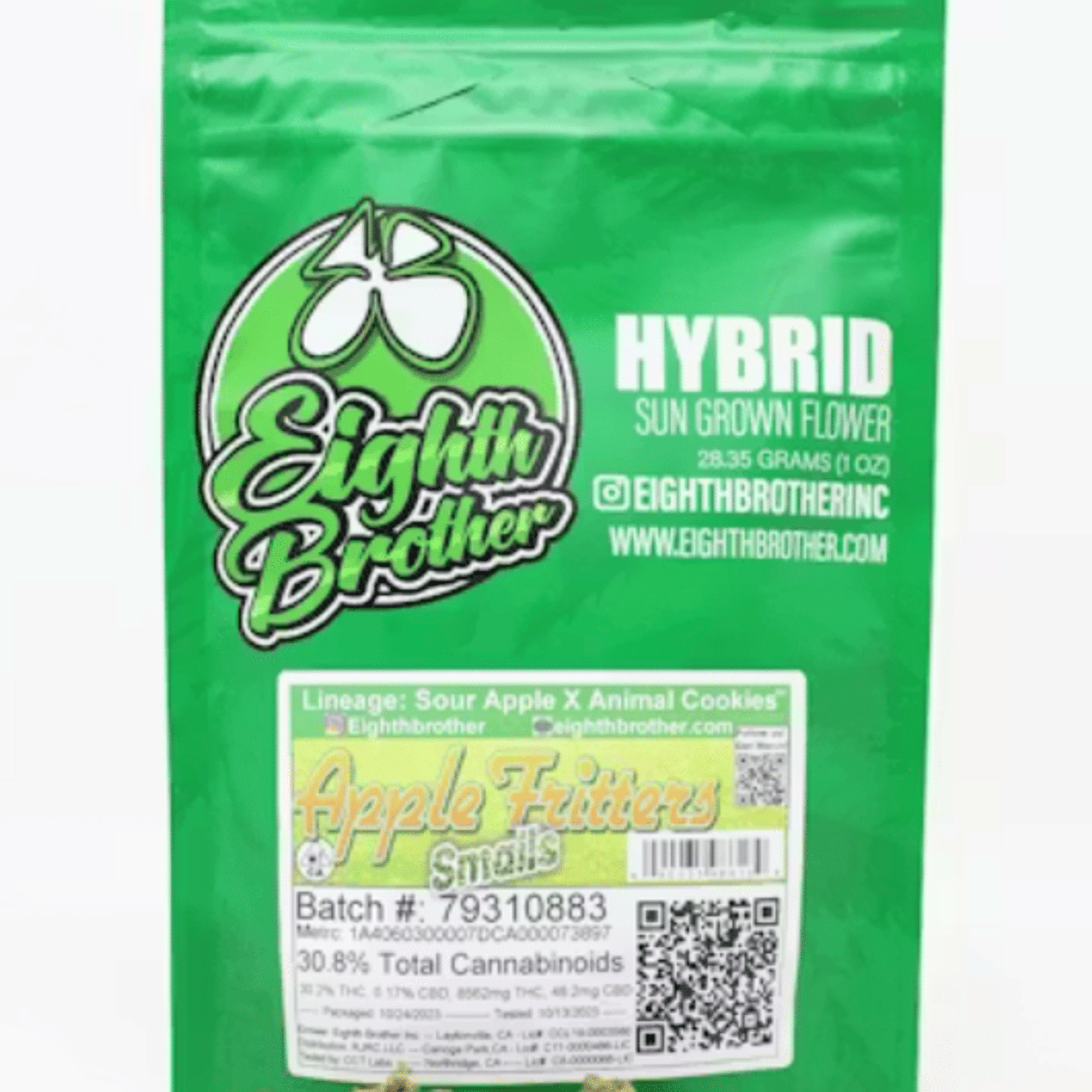 Apple Fritters Smalls - 3.54g - Eighth Brother - Hybrid - 1/8 - $9 - Flower (Eighths)