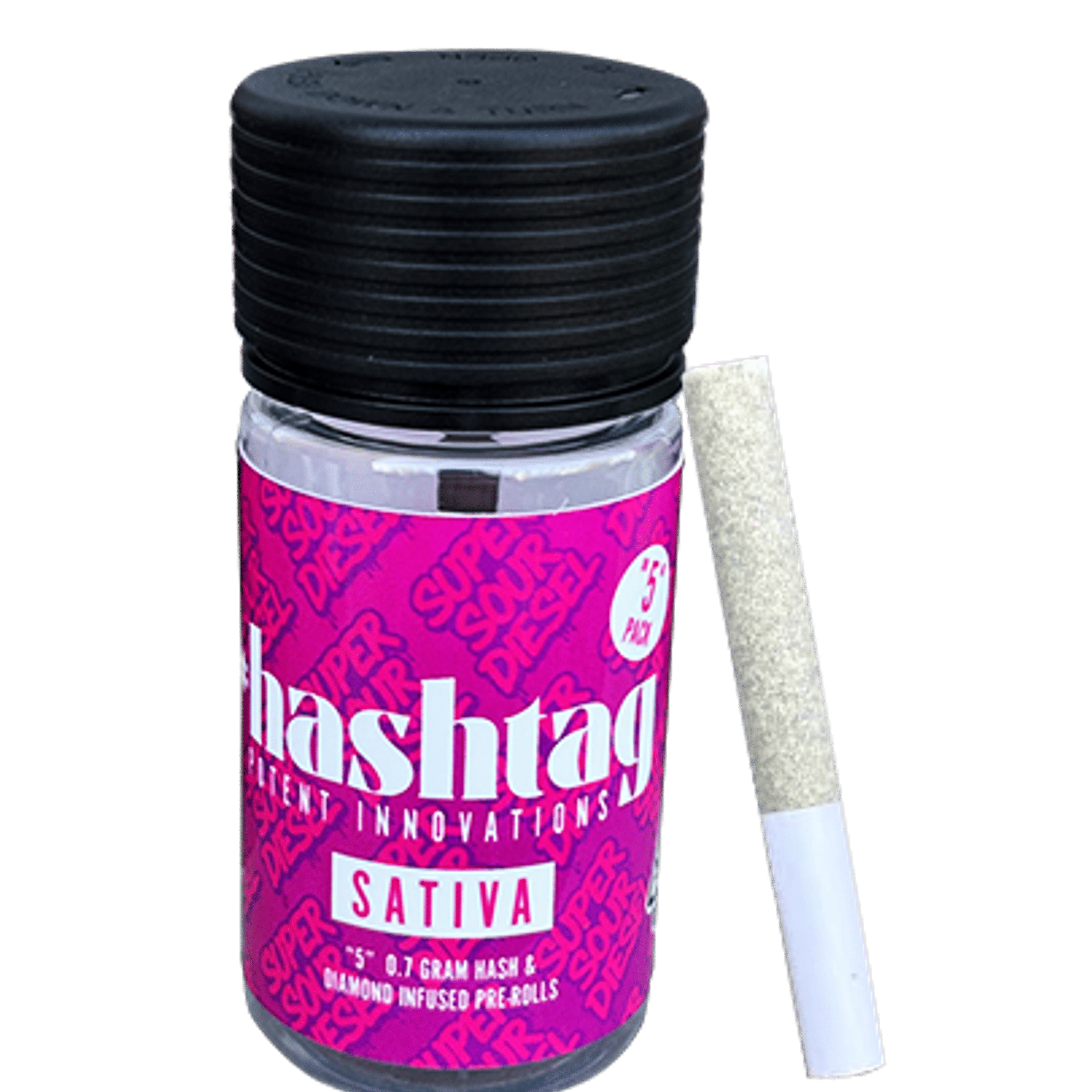 Jack Herer - .5g Hash & Diamond Infused Prerolls(5pk) - Hashtag - .5g PR Pack - Sativa - $25 - Infused Preroll Pack