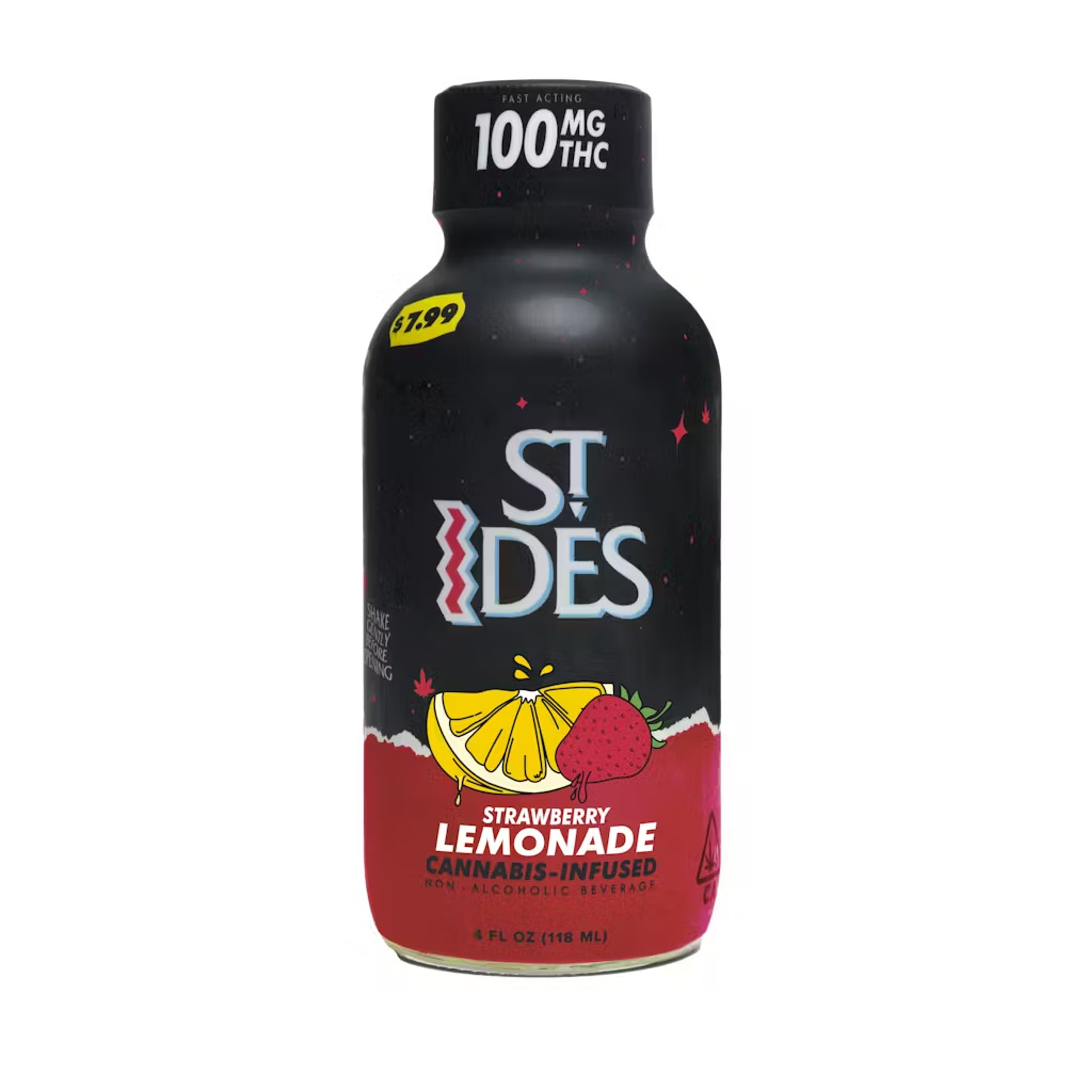 Strawberry Lemonade - 4oz Shot - 100mg - St Ides - 4 Oz. 100mg - $8 - Beverages