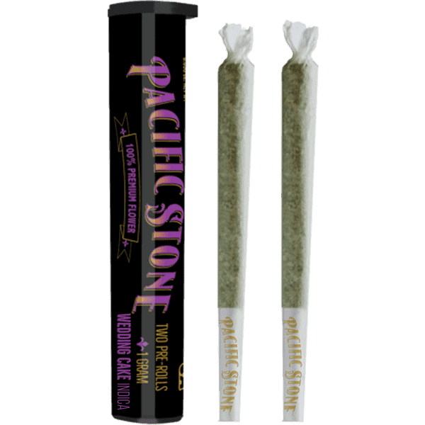 Wedding Cake - .5g Prerolls (2pk) - Pacific Stone - 1g Preroll - Indica - $9 - Pre-Roll Packs