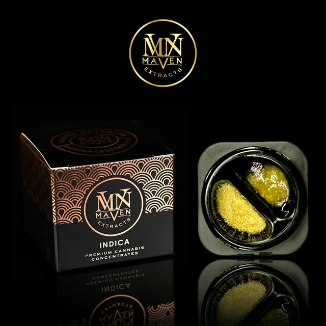 Maven Extract 1g Premium Concentrate - Black Diamond X - Cold Cured Live Rosin / 90u Hash Duo