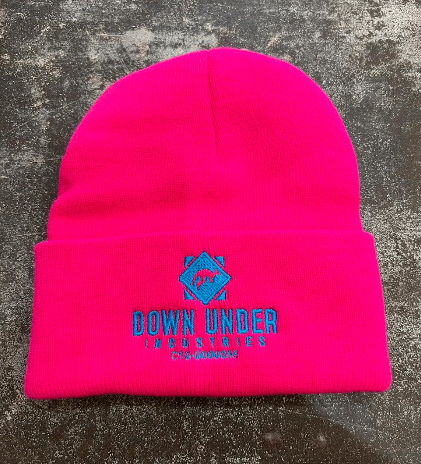 Neon Pink Down Under Beanie -  - $15 - Merch & Things
