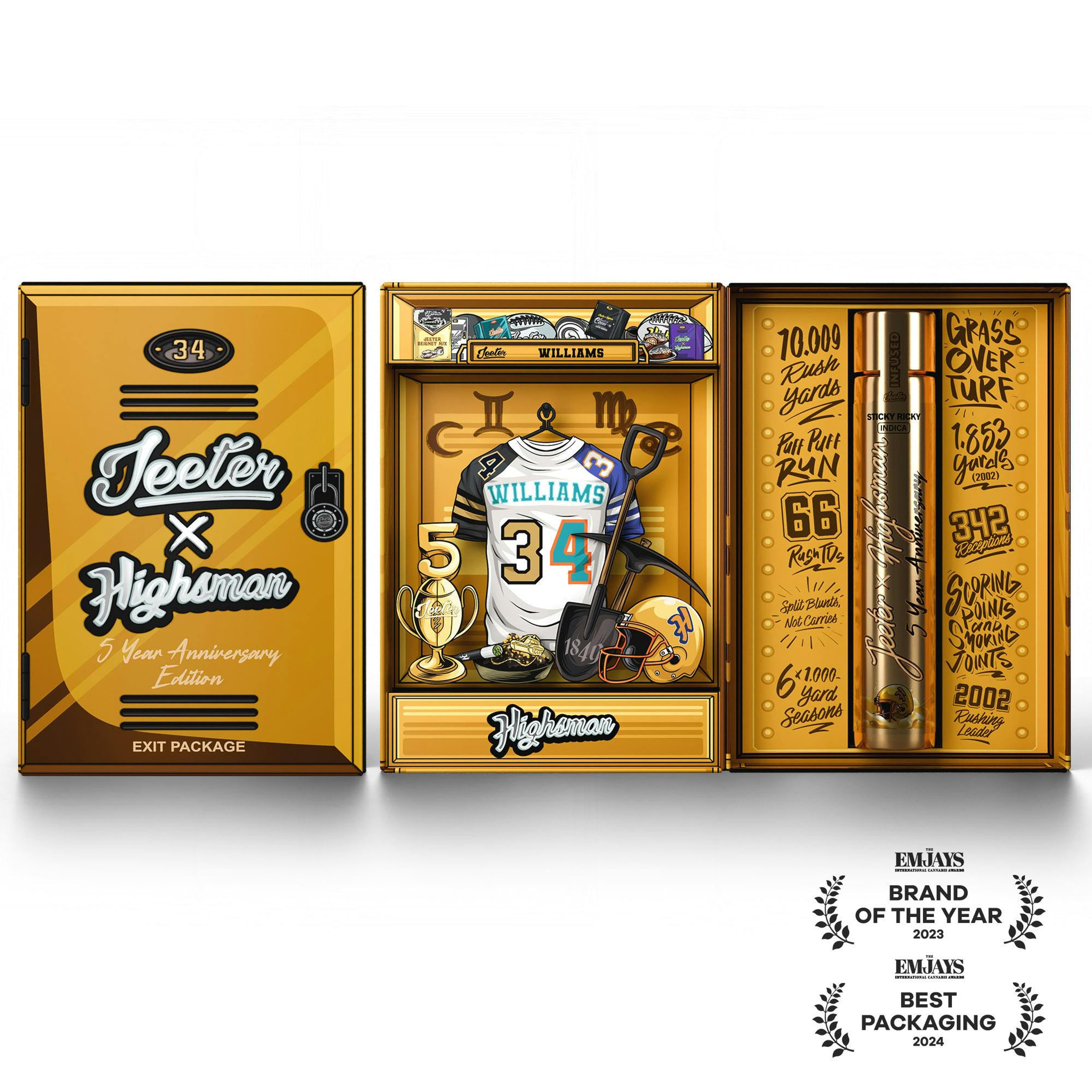 Jeeter x #34 Ricky Williams - Big Game Legacy Pack - Sticky Ricky - Jeeter - - $37.50 - Pre-Rolls