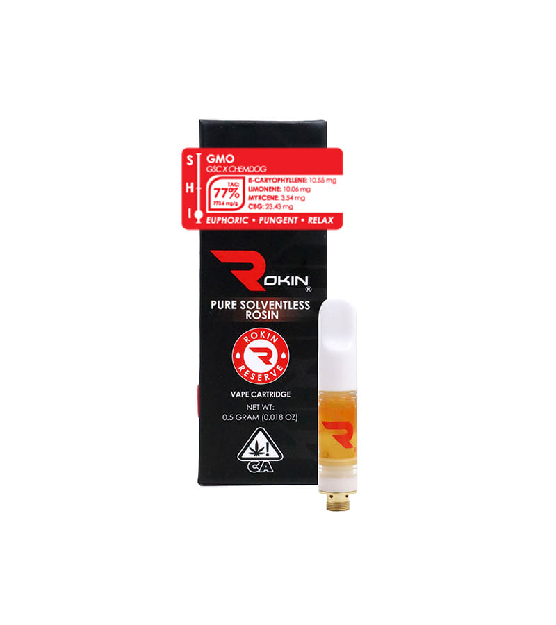 GMO - .5g Rosin Cartridge - Rokin - .5g Cart - Indica - $20 - 510 Cartridges
