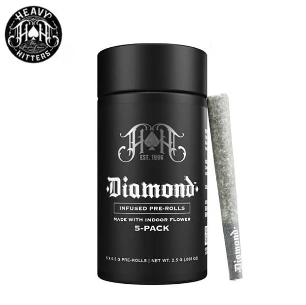 Heavy Hitters x Greenline - Orange Tree - Diamond Infused Pre-Rolls (5 Pack) - 2.5g - Heavy Hitters - 5 Pack - $39.99 - Pre-Rolls