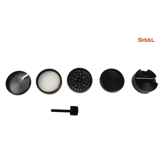 Pro 3-in-1 Grinder with Bic Mini Holder and Integrated Glass Bowl Pipe 5pc - SirEEL -  - $32 - Accessories