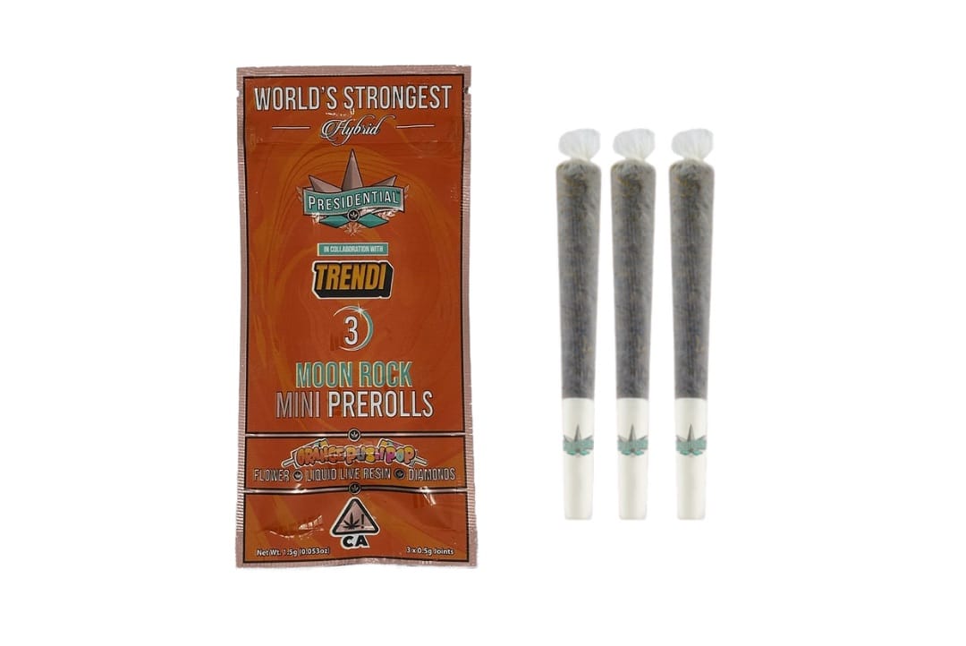 Orange Push Pop | Mini Live Resin Moon Rock Pre-Rolls (3-Pack) [2.1g] - Presidential x Trendi -  - $25 - Pre-Rolls