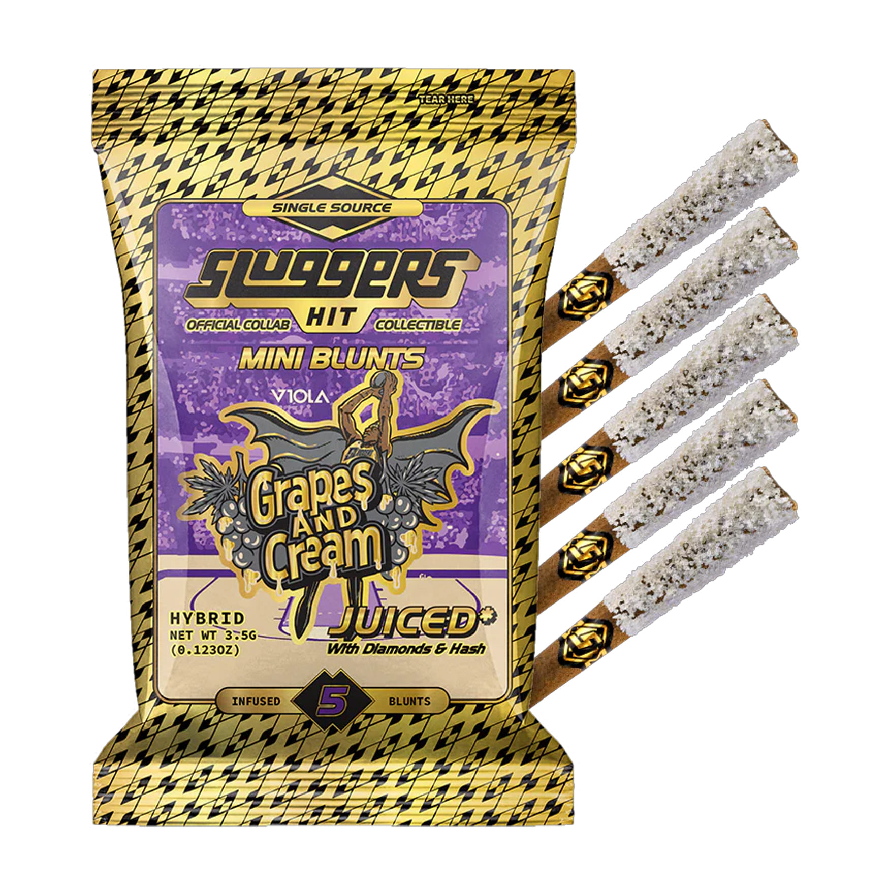 Grapes & Cream Mini Blunt (H) 5pk - Sluggers - Grapes & Cream (H) - $40 - Prerolls