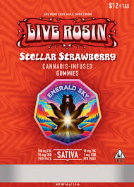 Stellar Strawberry | 100mg Live Rosin Gummies